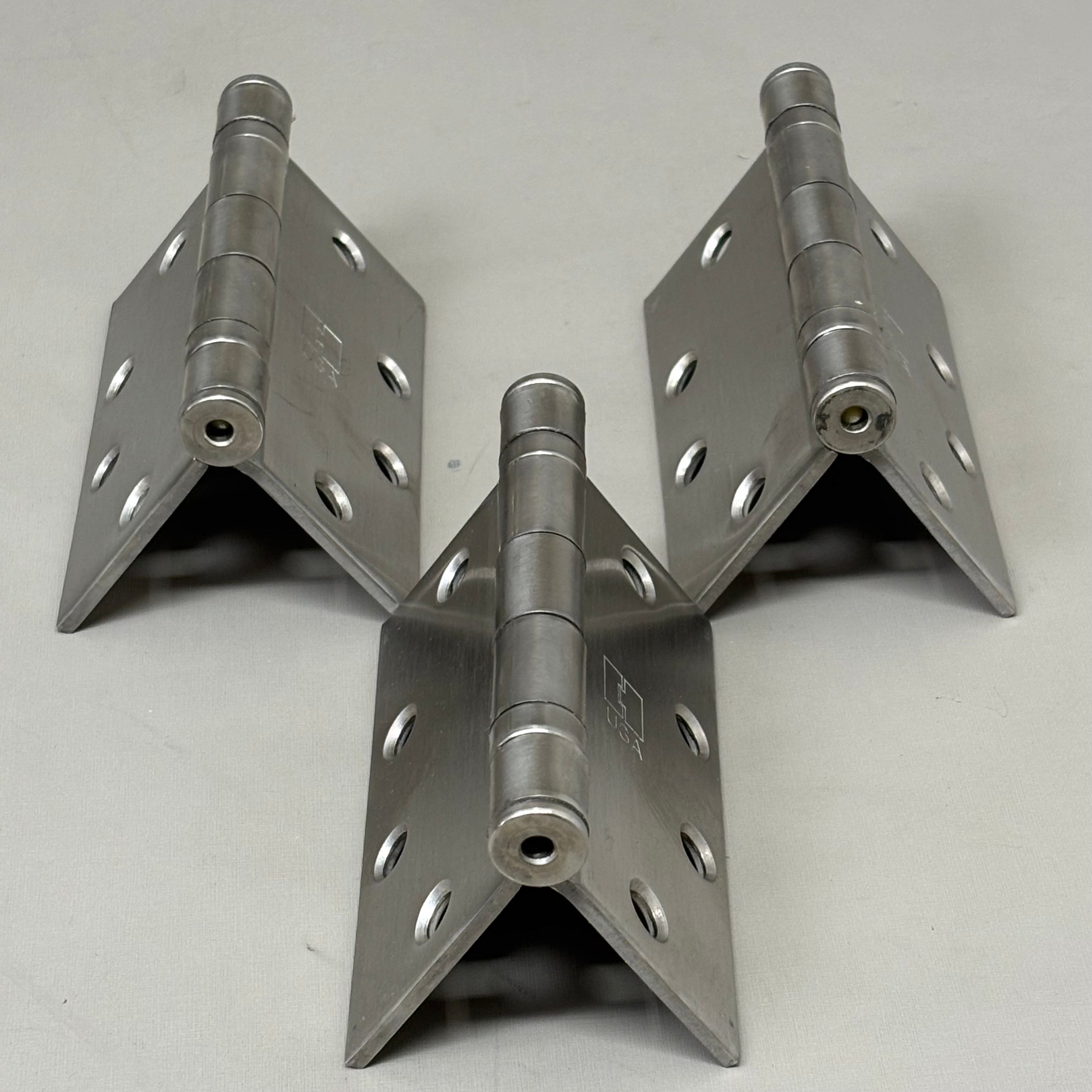 HAGER (3 PACK) Full Mortise Hinge 5 Knuckle Stainless Steel BB1191 Series 4.5"