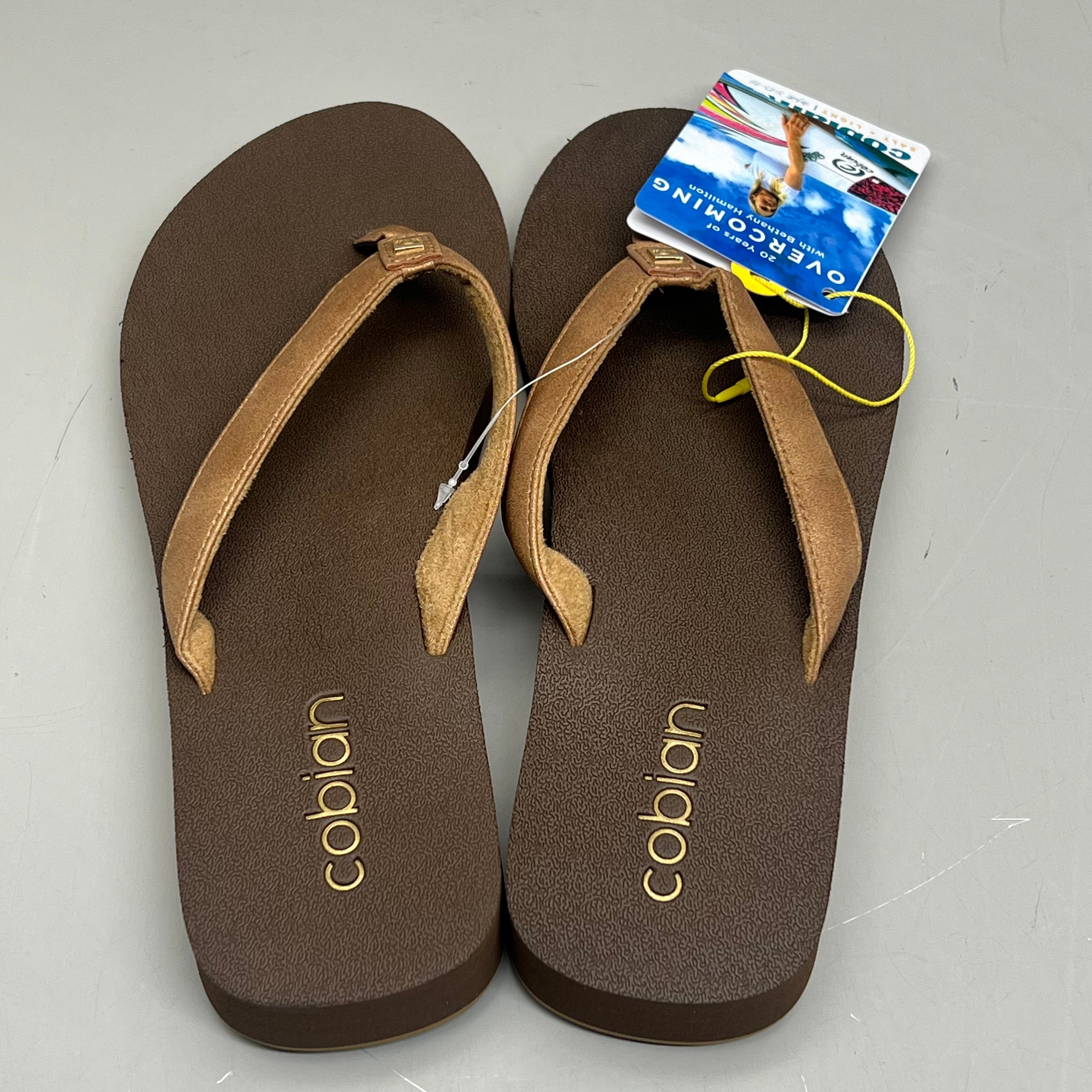 COBIAN Skinny Bounce Comfortable Synthetic Strap Women's Sz 7 Tan SKI25-230-07