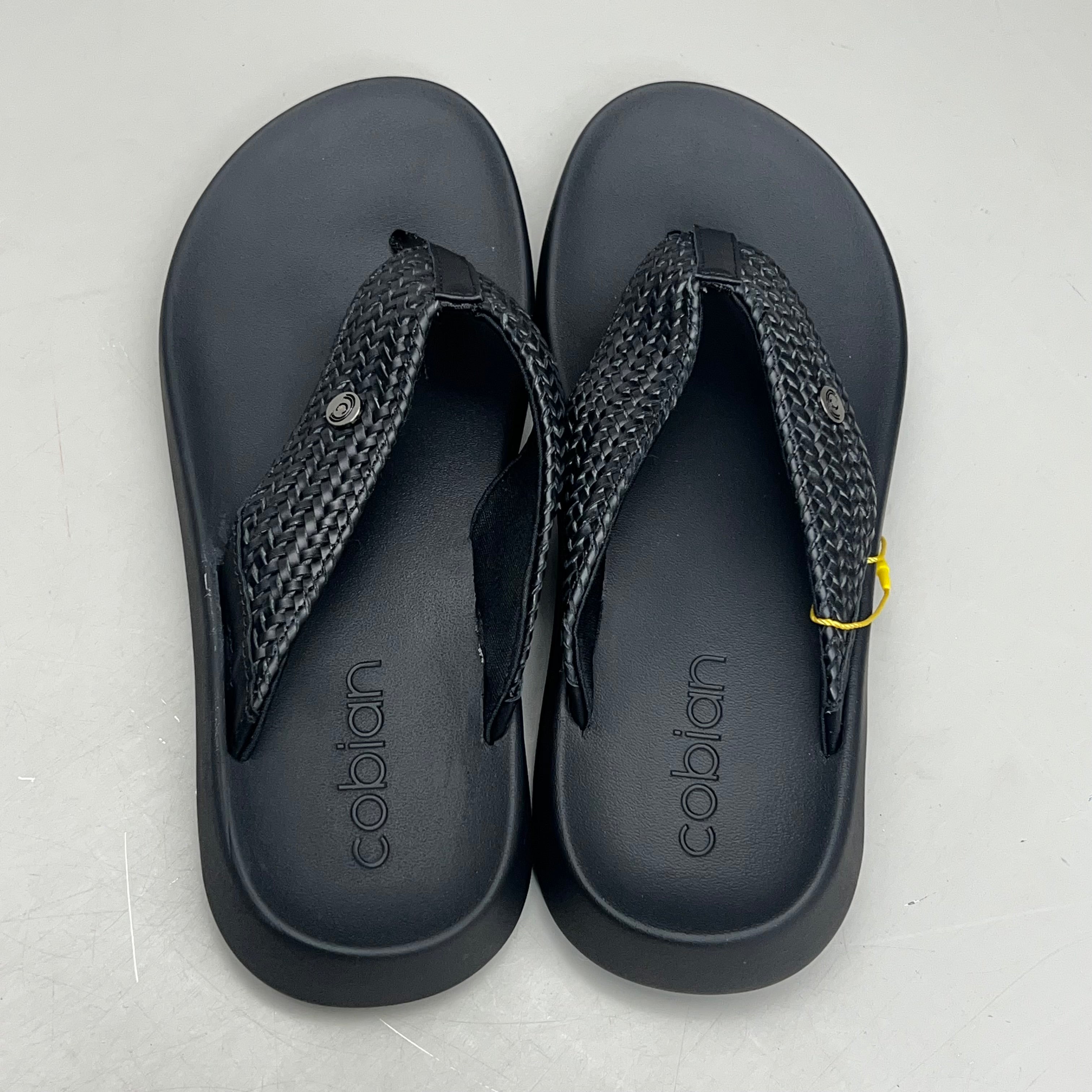 COBIAN Palmilla Braided Synthetic Leather Strap Sandals Women's Sz 10 EU 41 Black PAL25-001-10