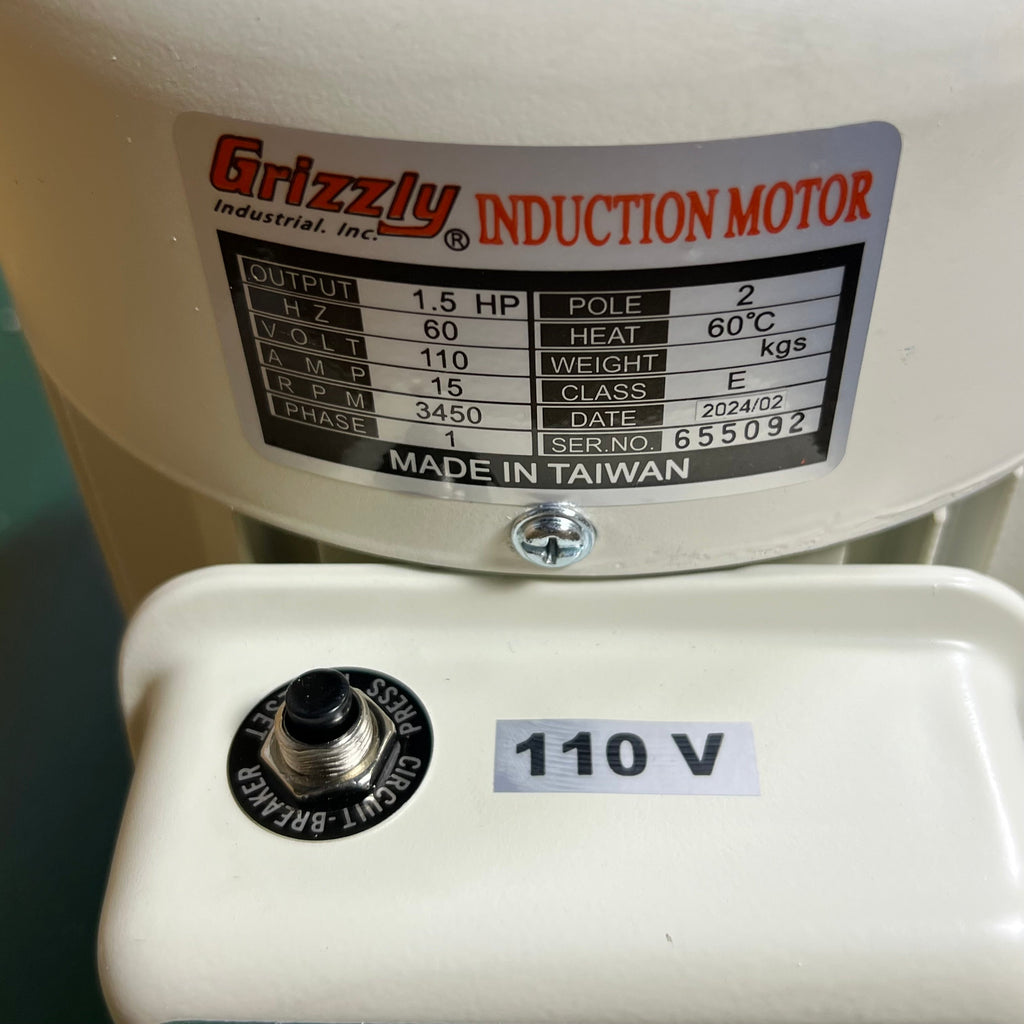 GRIZZLY INDUSTRIAL (1 Box) 1 1/2 HP Cyclone Dust Collector Motor Box 1 of 3
