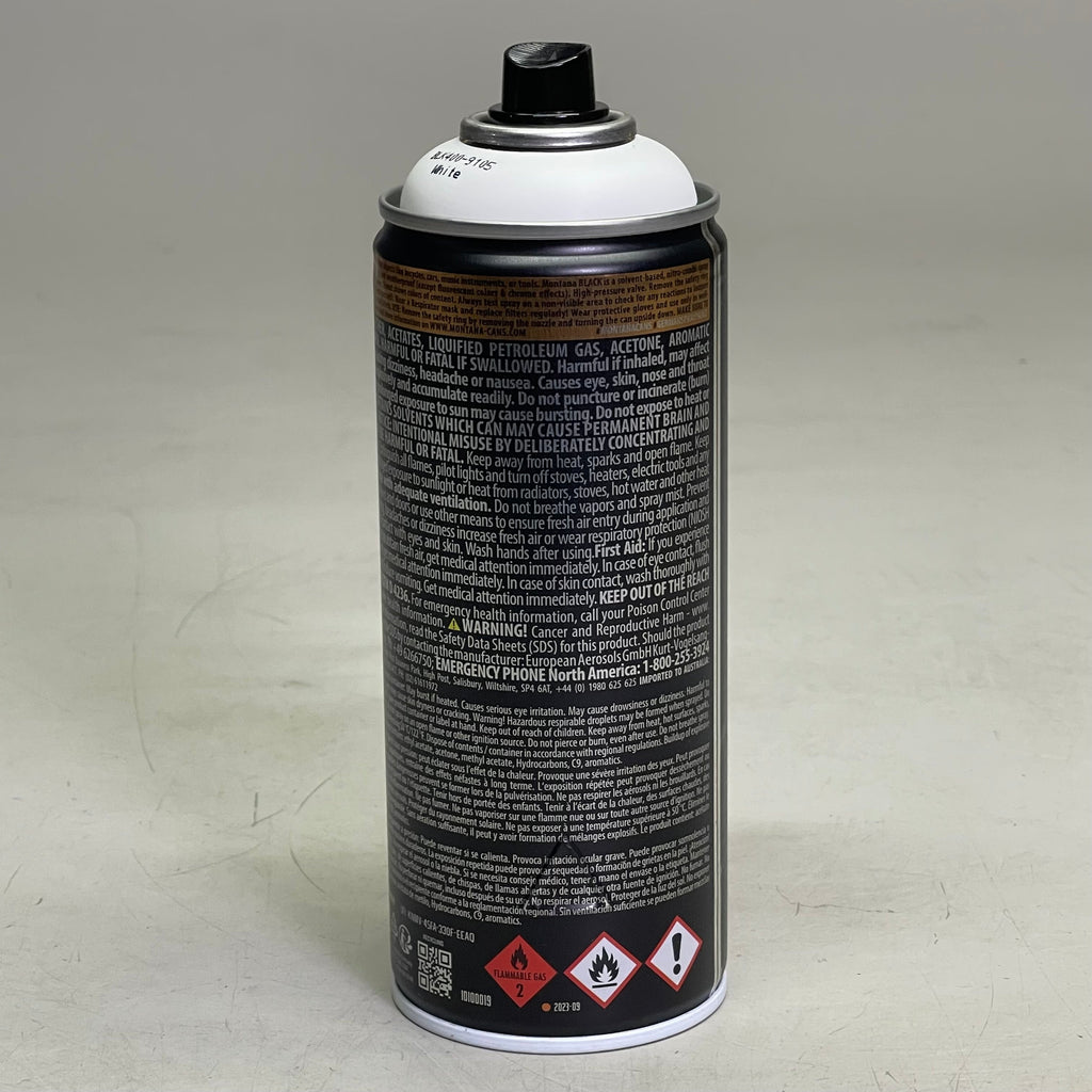 MONTANA CANS (6-PACK) Montana Black White Spray Paint 11 oz White BLK400-9105