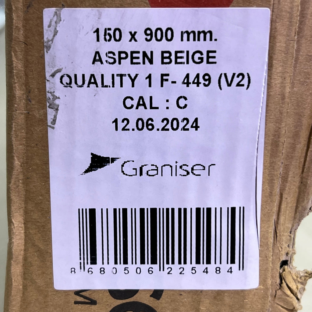 GRANISER (9 Pcs) Floor Tiles Sz 6" x 36" x 0.32", Aspen Beige F-449
