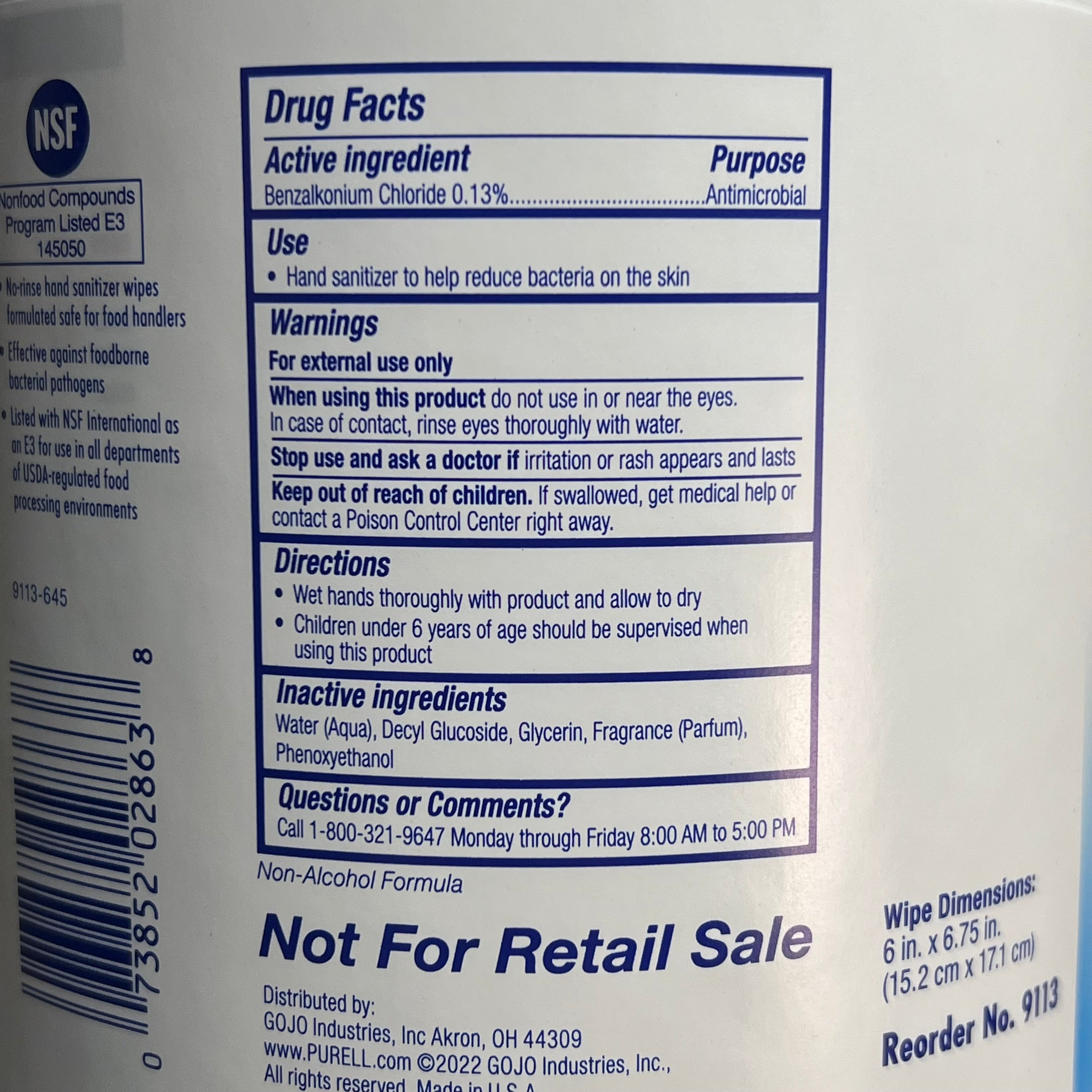 PURELL (2 PACK, 270 EACH) Hand Sanitizing Wipes Fresh Citrus Scent BB 03/27