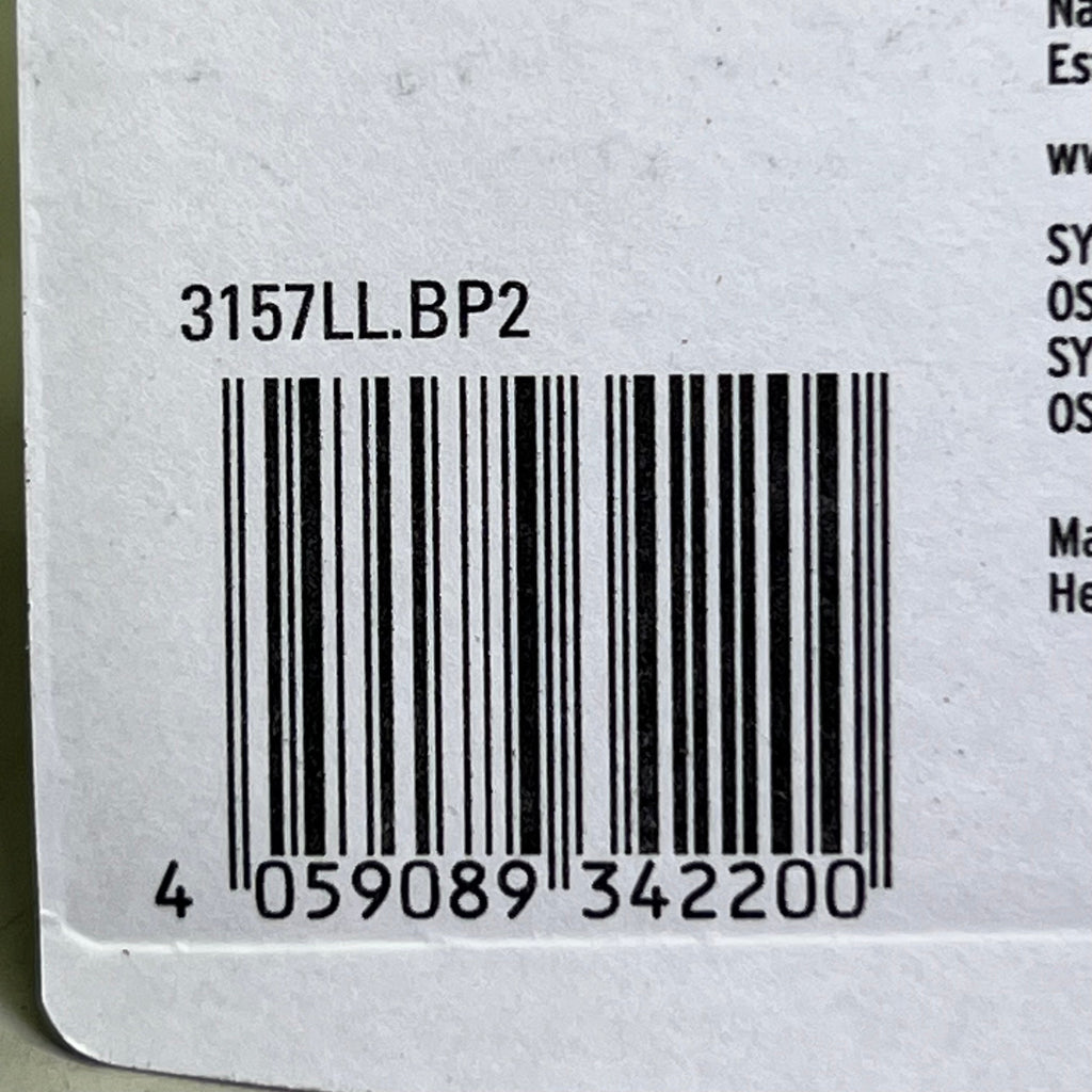 SYLVANIA (6 Bulb) Long Life Mini Bulb Clear 3157