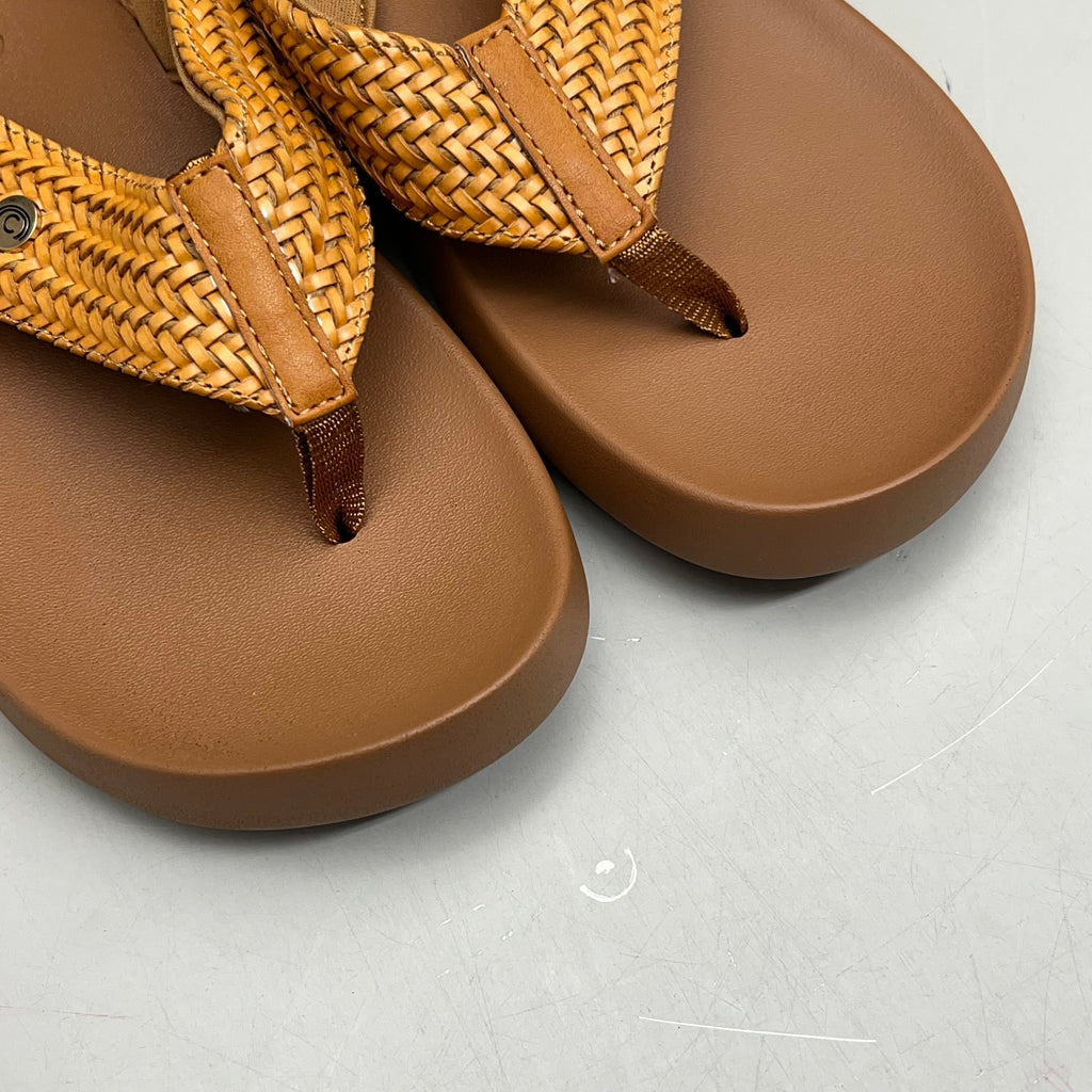 COBIAN Palmilla Braided Synthetic Leather Strap Sandals Women's Sz 8 EU 38.5 Tan PAL25-230-8