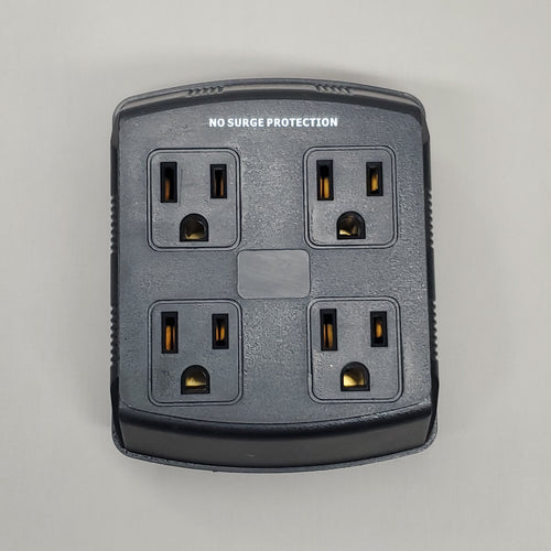 ALL SYSTEM BROADBAND 4 PCS Power Block 4 Outlet Wall Extenders Black PB1025016 (New)