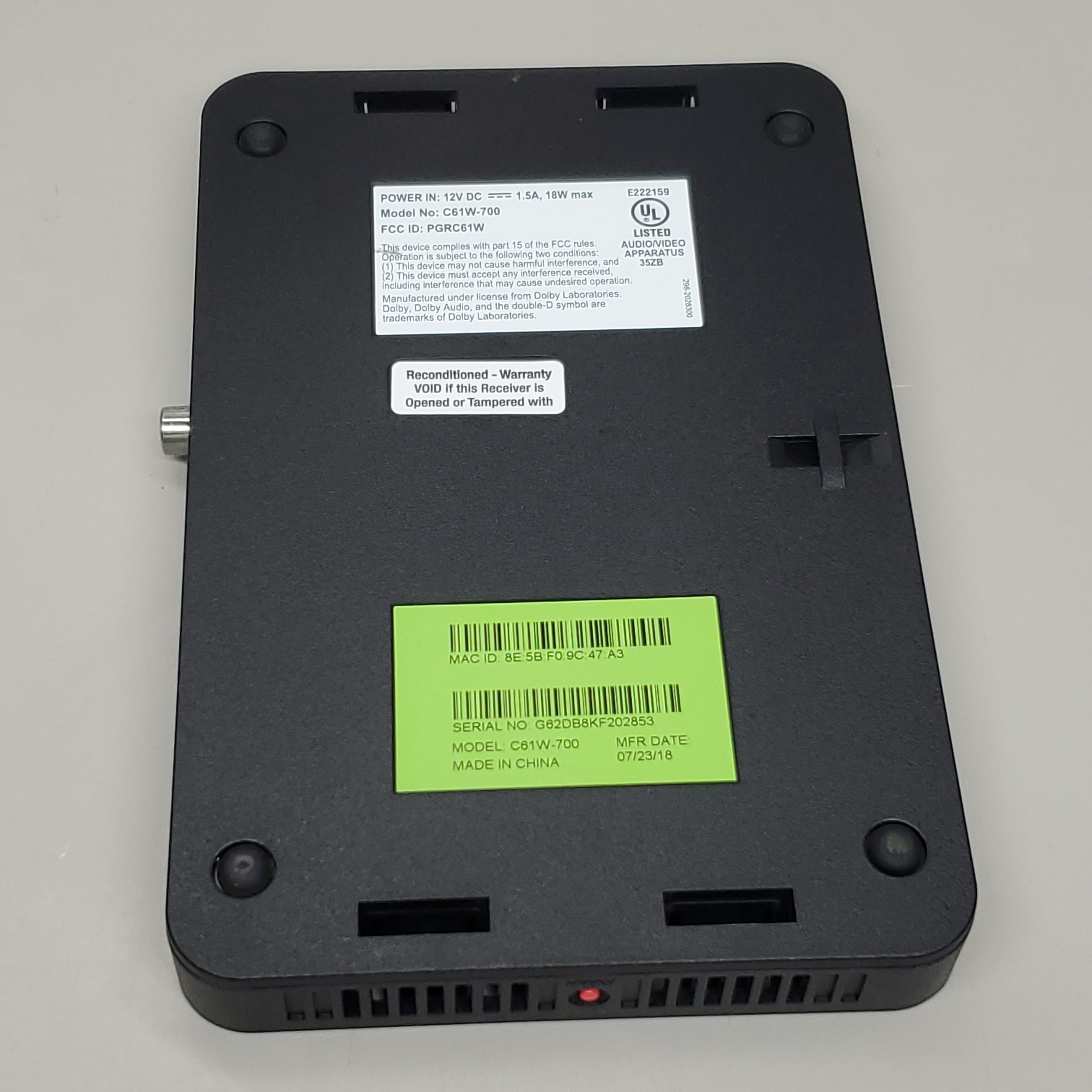 DIRECT TV 2PK! AT&T 4K Genie Mini Receiver Client C61W-700C-R (Reconditioned)