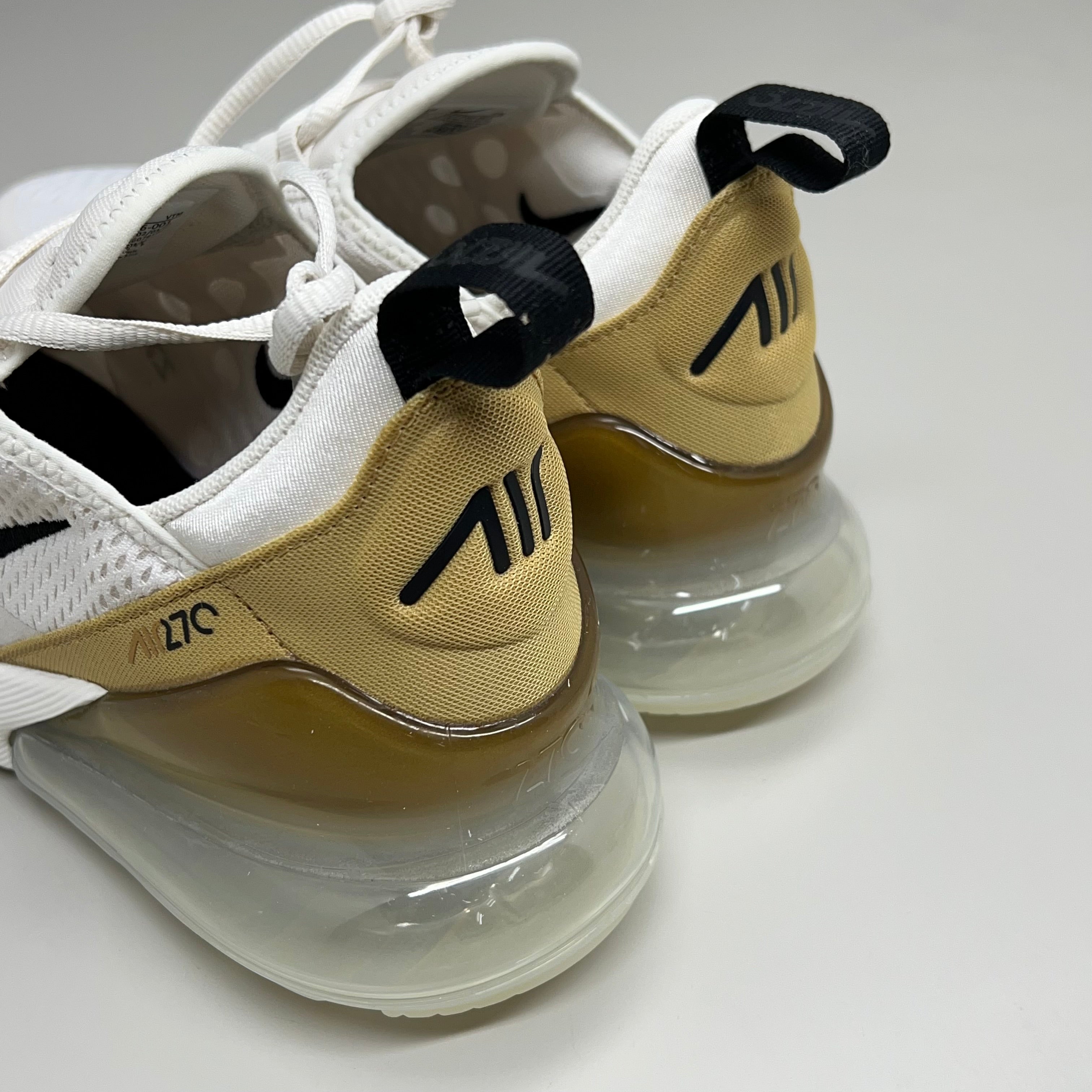NIKE W Air Max 270 Mesh Shoes Women's Sz 8 White Gold DZ77736 001 New Other