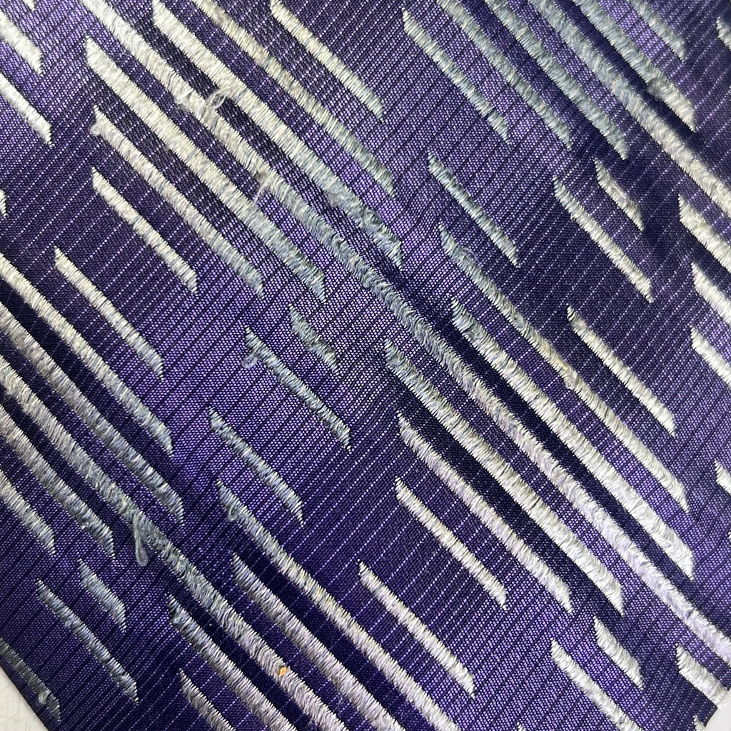 EMILIO PONTI 100% Silk Patterned Suit Tie 60" Purple/Grey (Pre-Owned)