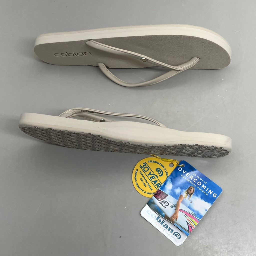 COBIAN Nia's Bounce Synthetic Leather Sandals Women's Sz 8, EU 38.5 Cream NIA25-110-8