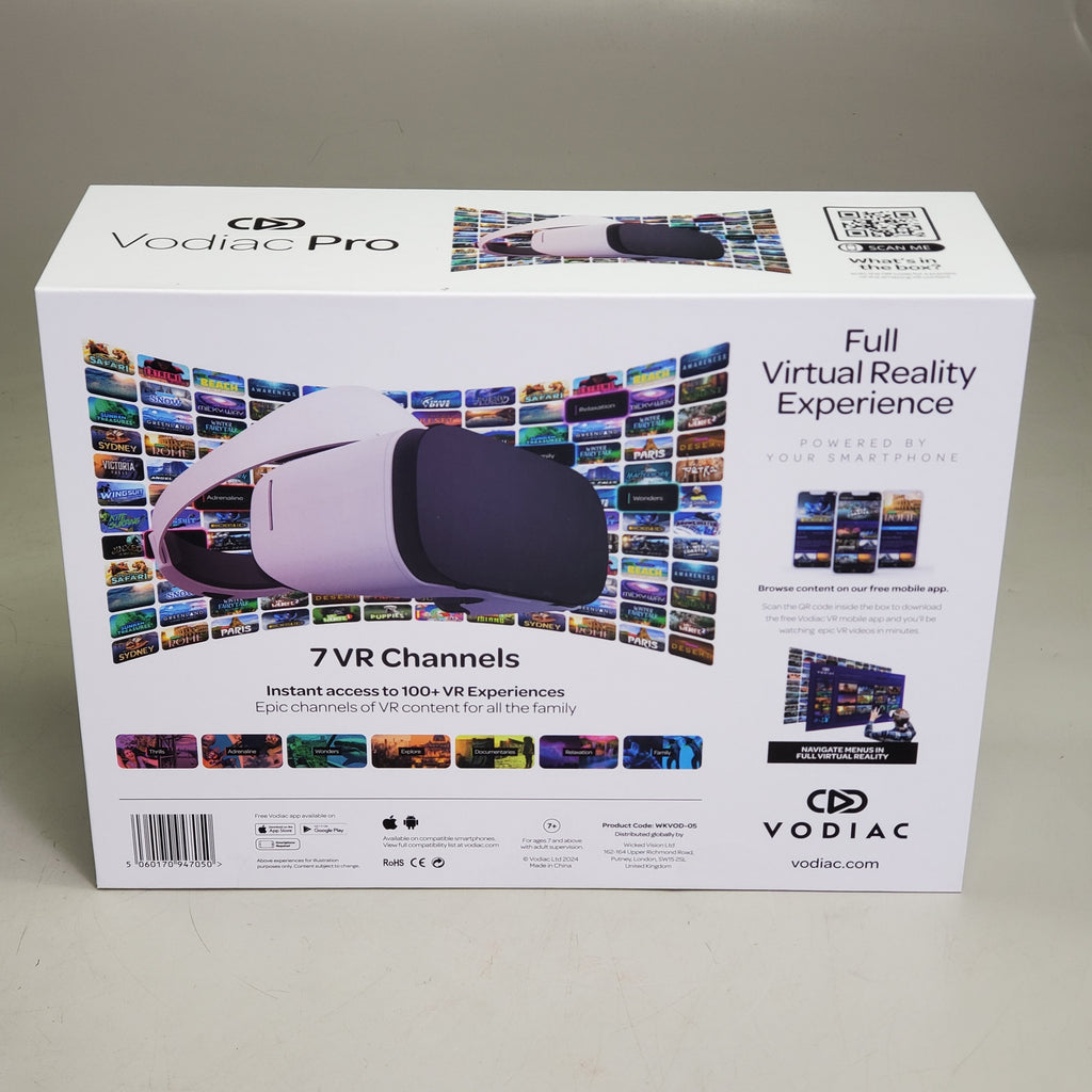 VODIAC PRO Smart Phone VR Headset Immersive Virtual Reality Kit White WKVOD-05