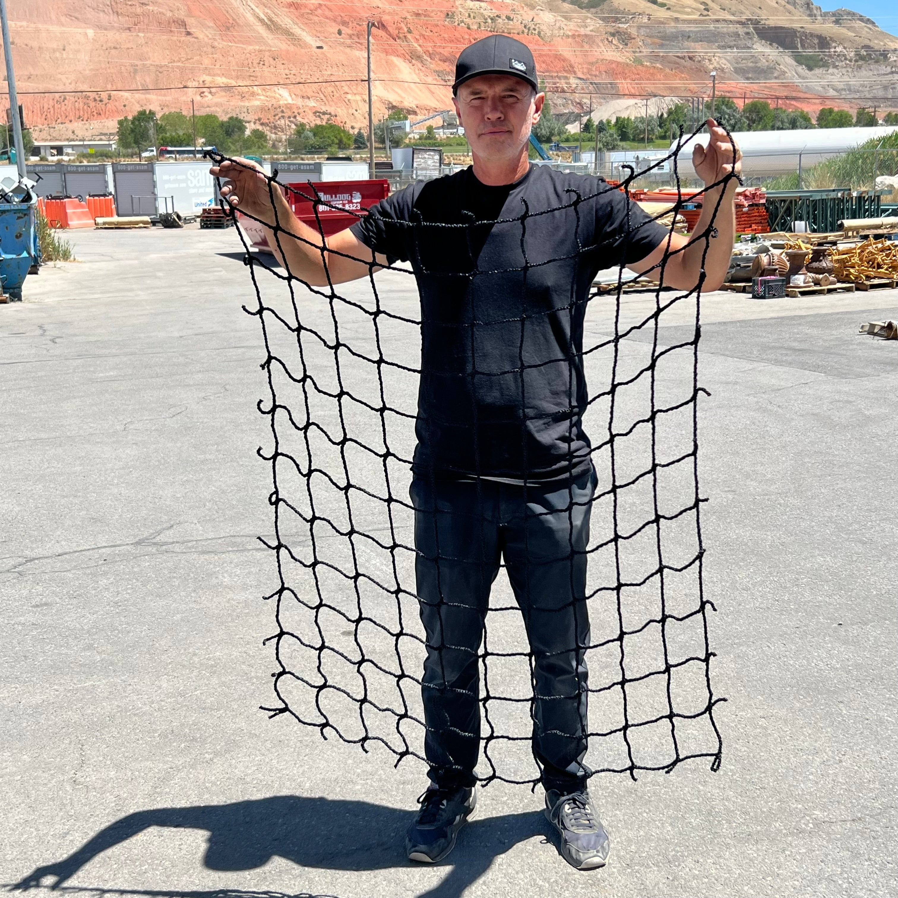 PAYWUT? (40 PACK) Braided Nylon Rope Mesh / Net Black Sz 42"L x 37"W