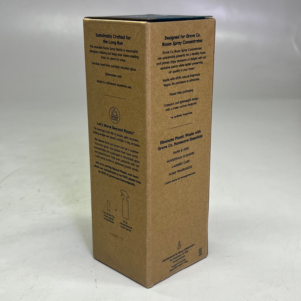 GROVE CO (4 PACK) Reusable Room Spray Bottle 8 fl oz, Clear GR-324-9852