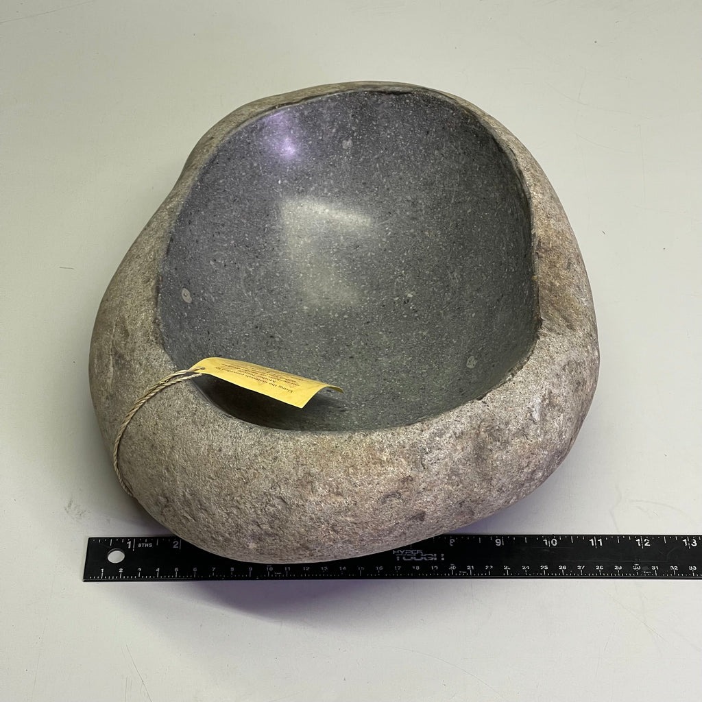 HABINI River Stone Bowl 15"x11.5"x5" Grey