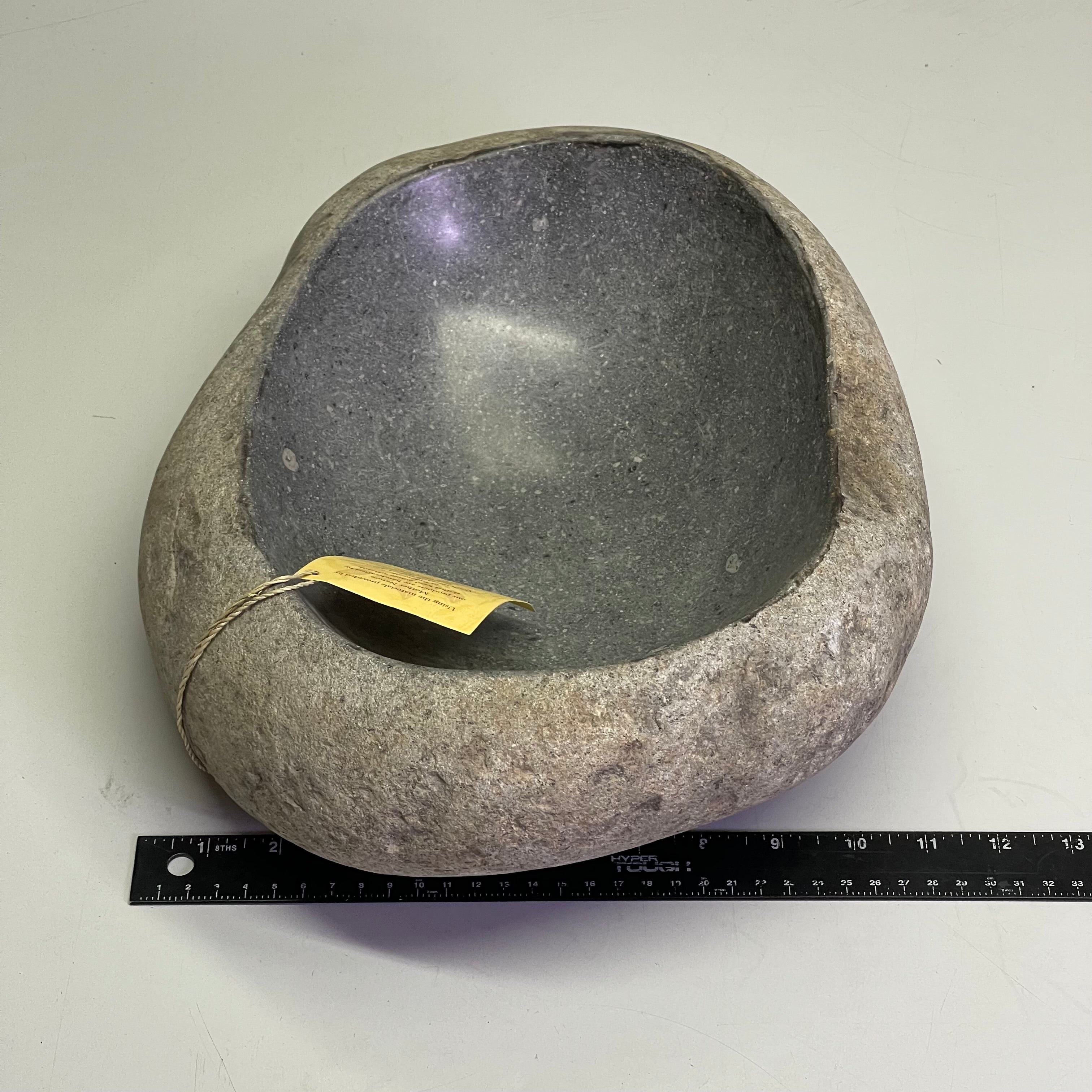 HABINI River Stone Bowl 15"x11.5"x5" Grey