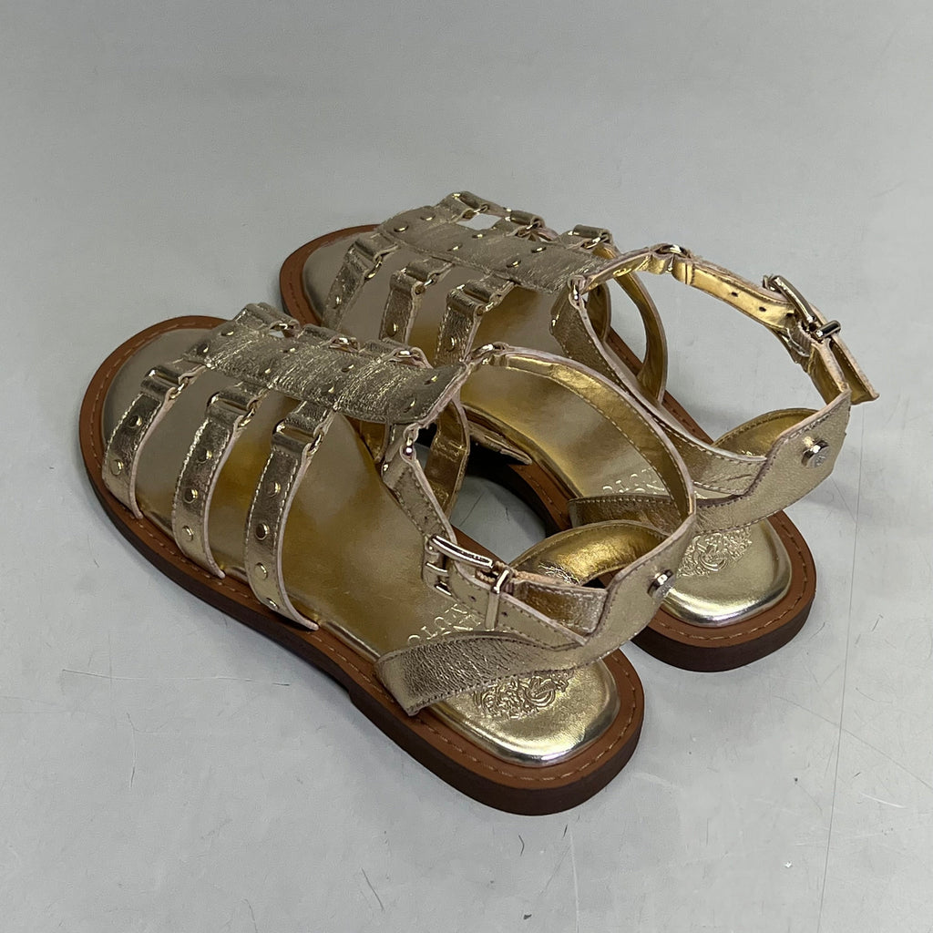VINCE CAMUTO Leather Studded Gladiator Sandals Women's Sz 8.5M Egyptian Gold