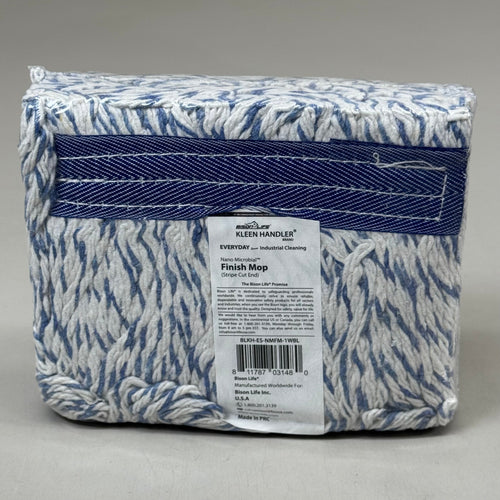BISON LIFE (10 PACK) Nano Microbial Finish Mop Strip Cut End 1.25" BLKHESNMFM