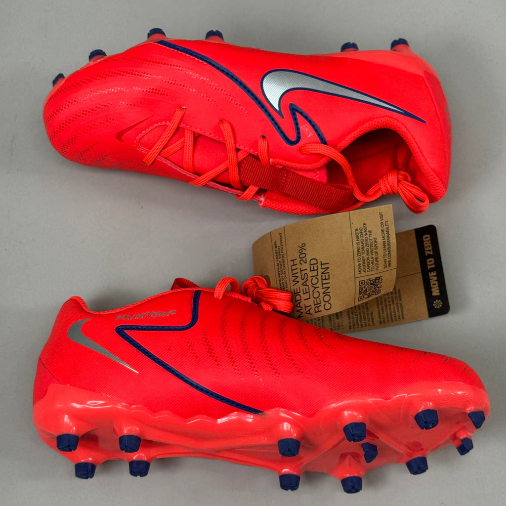NIKE Kids Cleat Phantom GX II Academy X Haaland FG/MG Sz 4y Bright Crimson/White