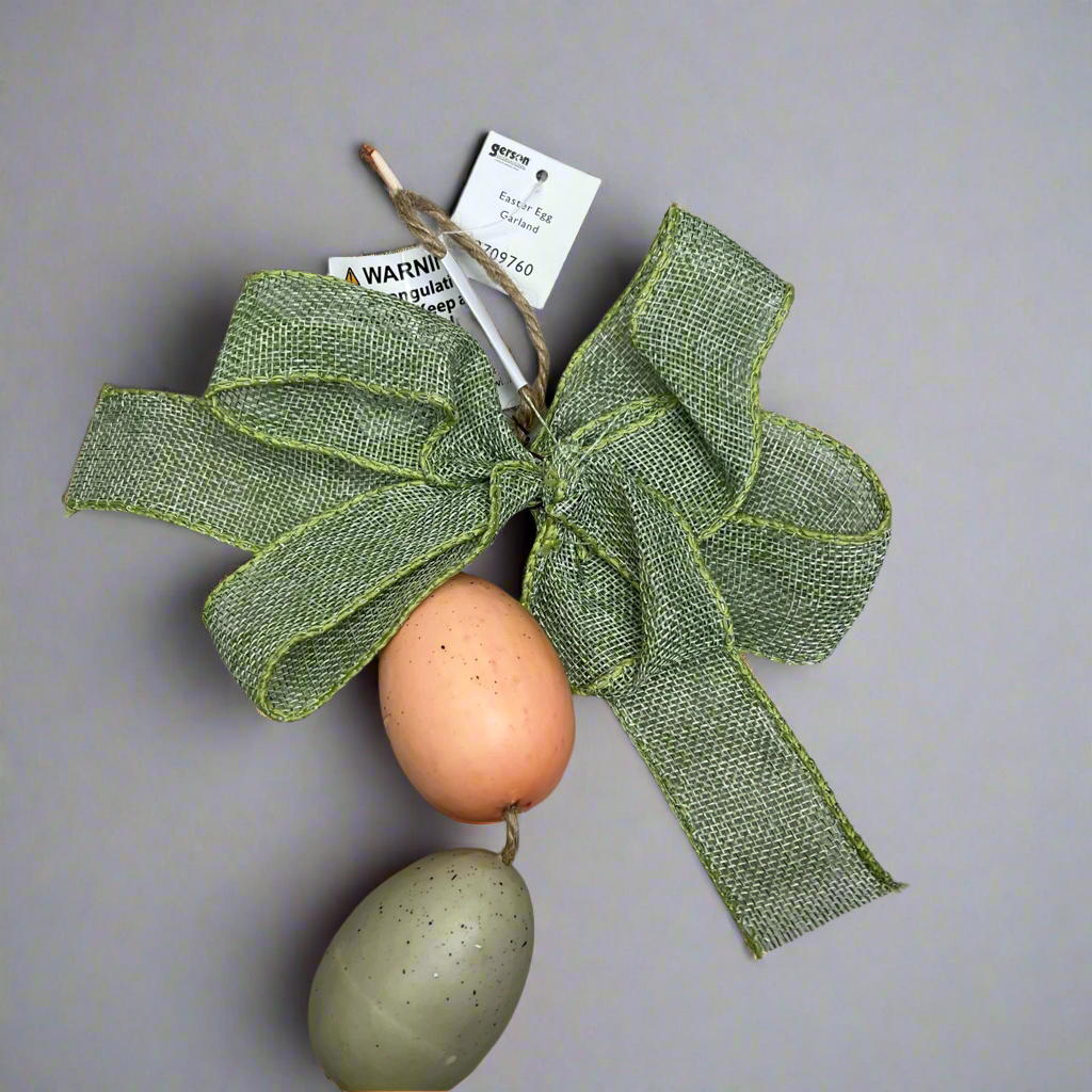 GERSON Easter Egg Garland Decoration 5' Pastel Multicolor 2709760