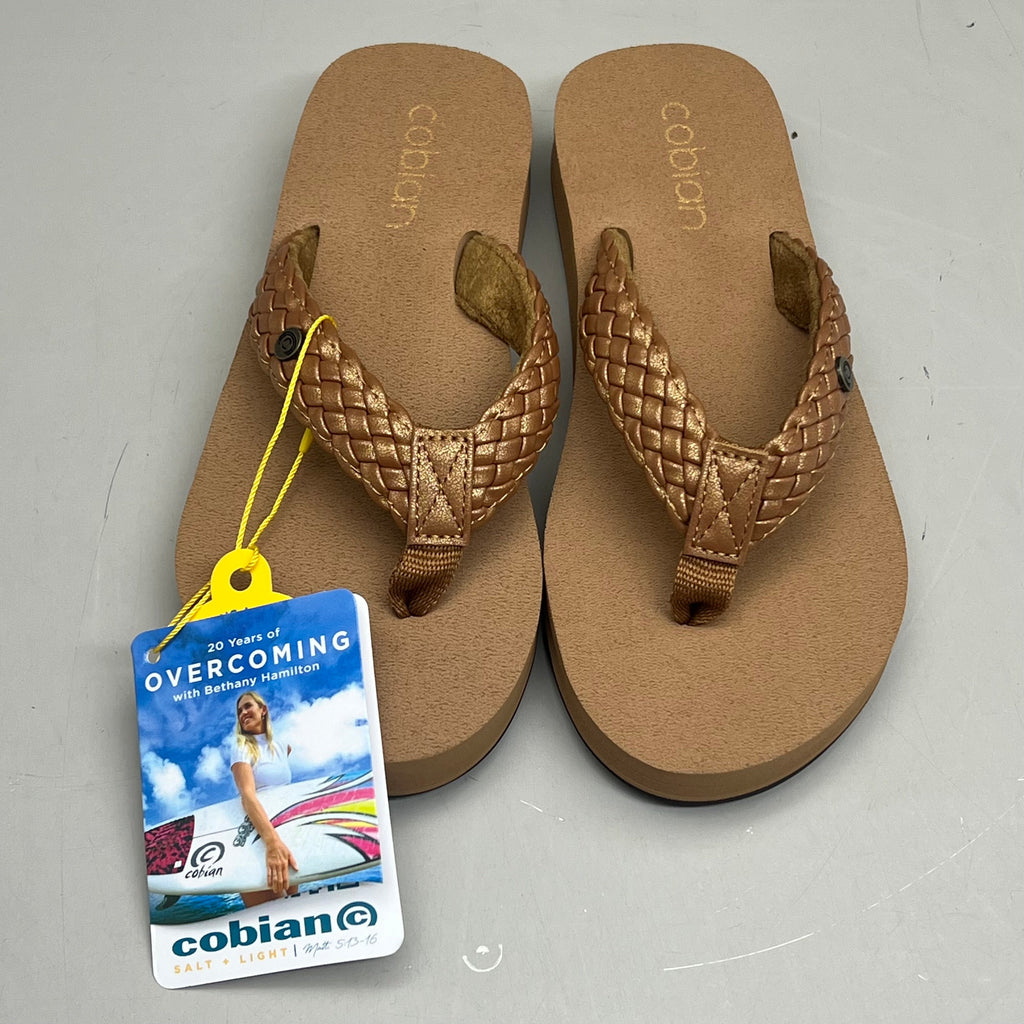 COBIAN Braided Bounce Sandals Women's SZ 10, EU 41 Chestnut BRB10-210-10