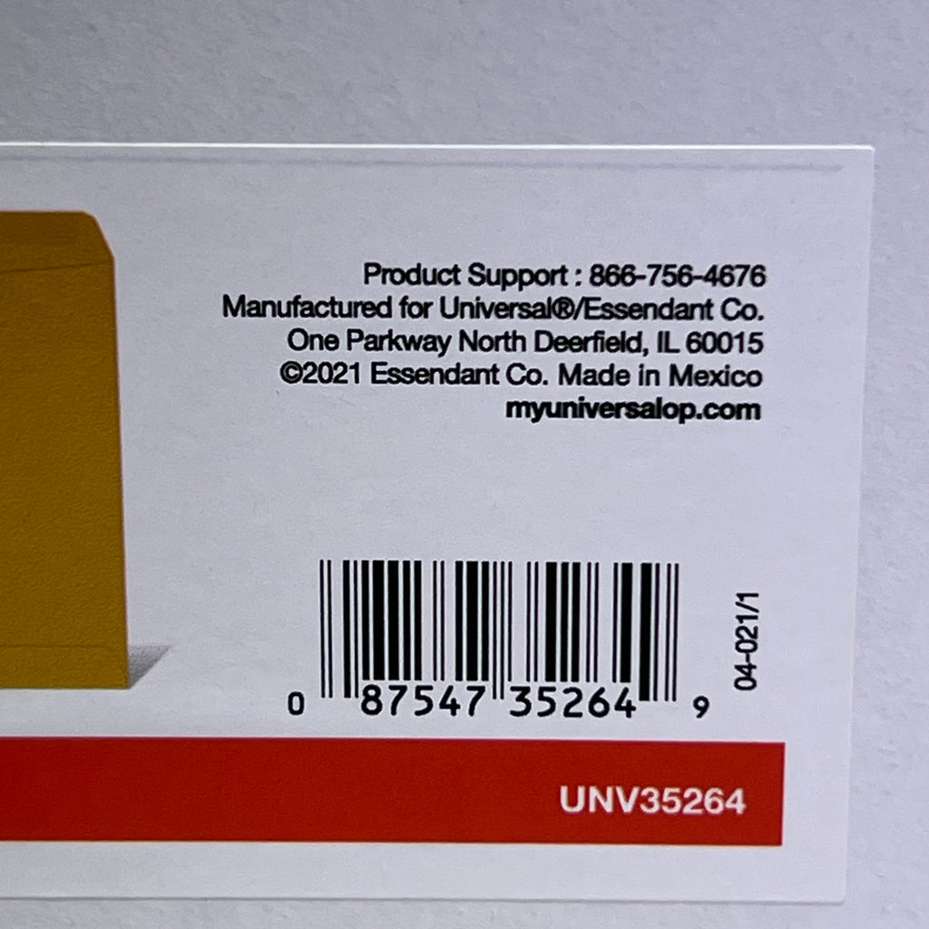 UNIVERSAL (200 ENVELOPES) Clasp Envelope Kraft #90 Yellow, 9"x12" UNV35264