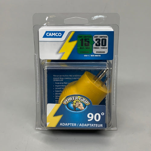 CAMCO (3 PACK) 15 AMP Male & 30 AMP Female 90 Degree Electrical Adapter 55325