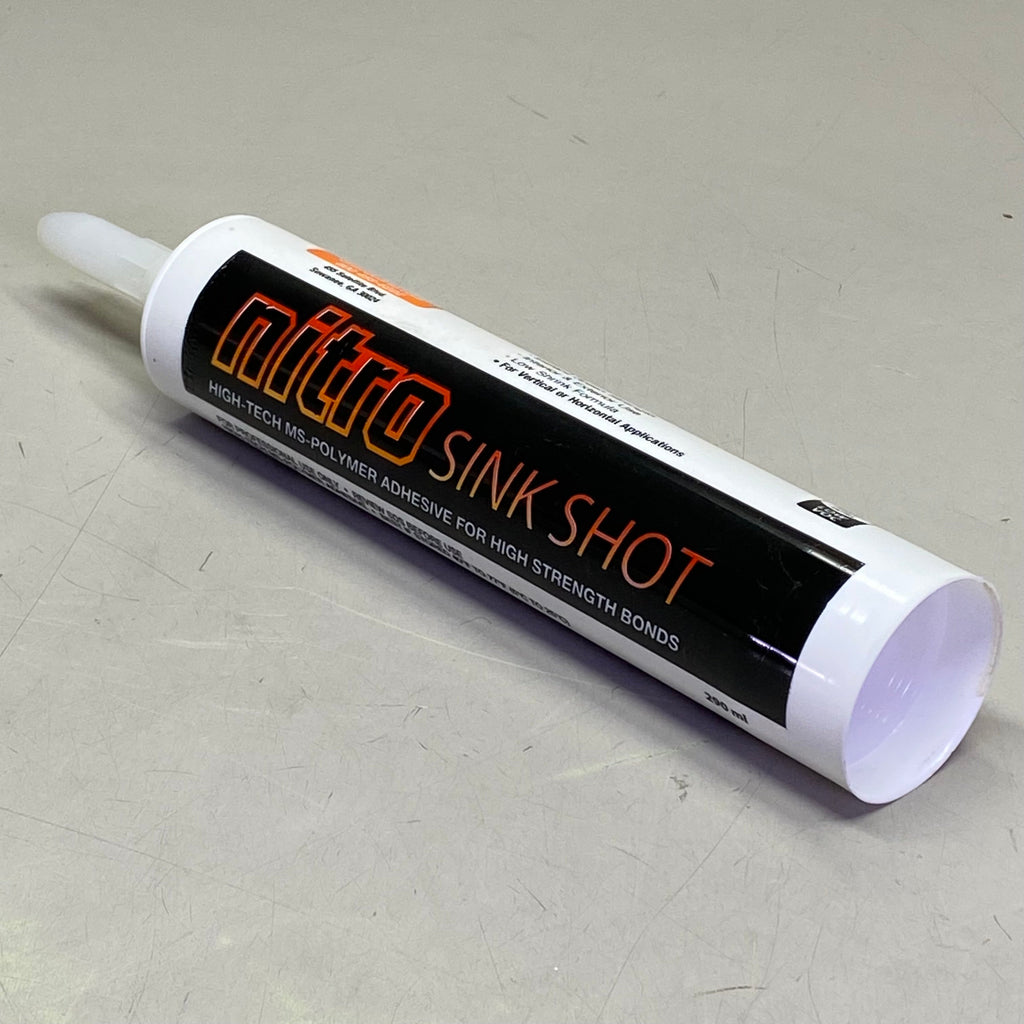 NITRO (2 PACK) Sink Shot High Tech Ms Polymer Adhesive 9.8 oz White 28224TA