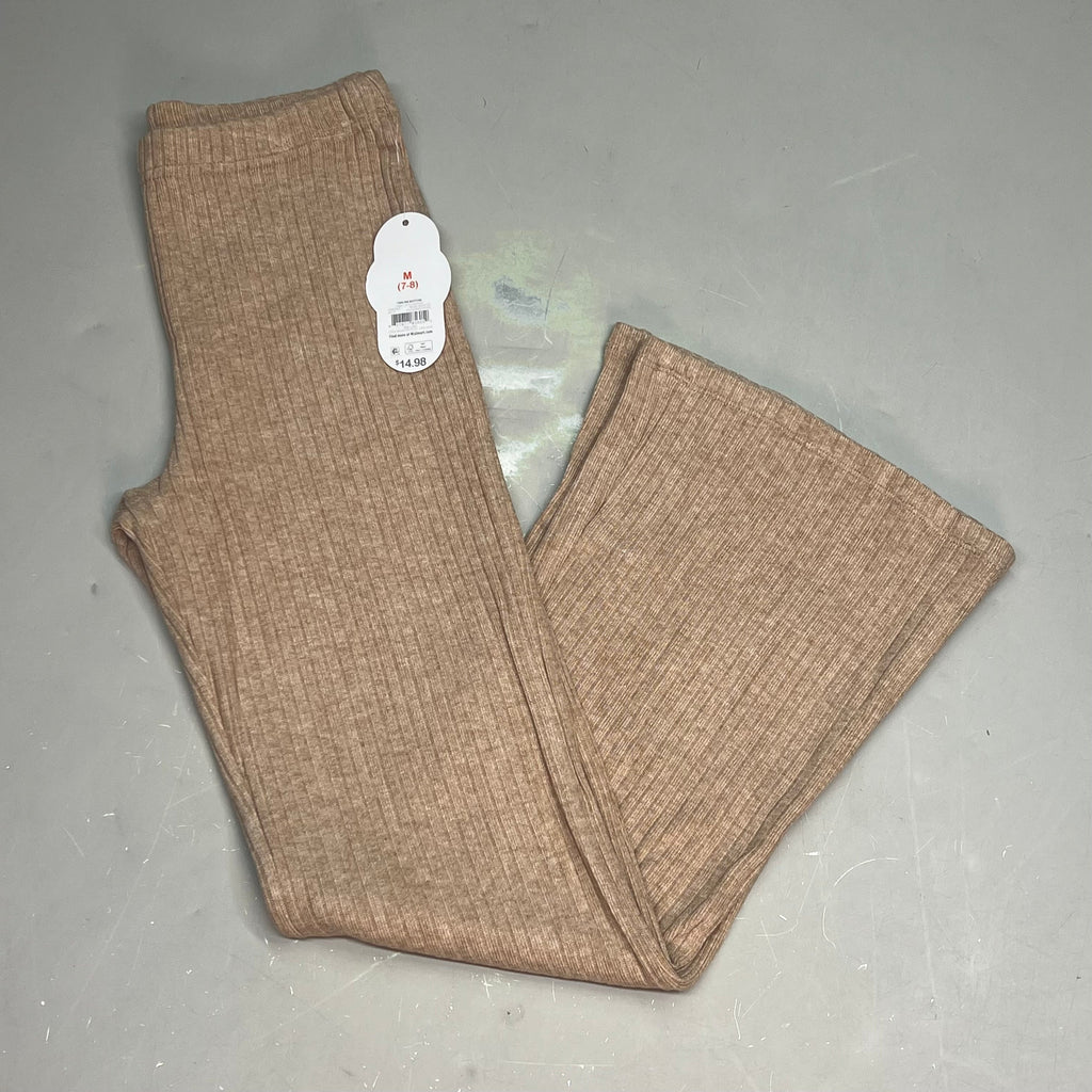 ZA@ WONDER NATION Twin Rib Bottoms Girl Sz L (10-12) Dark Latte Heather