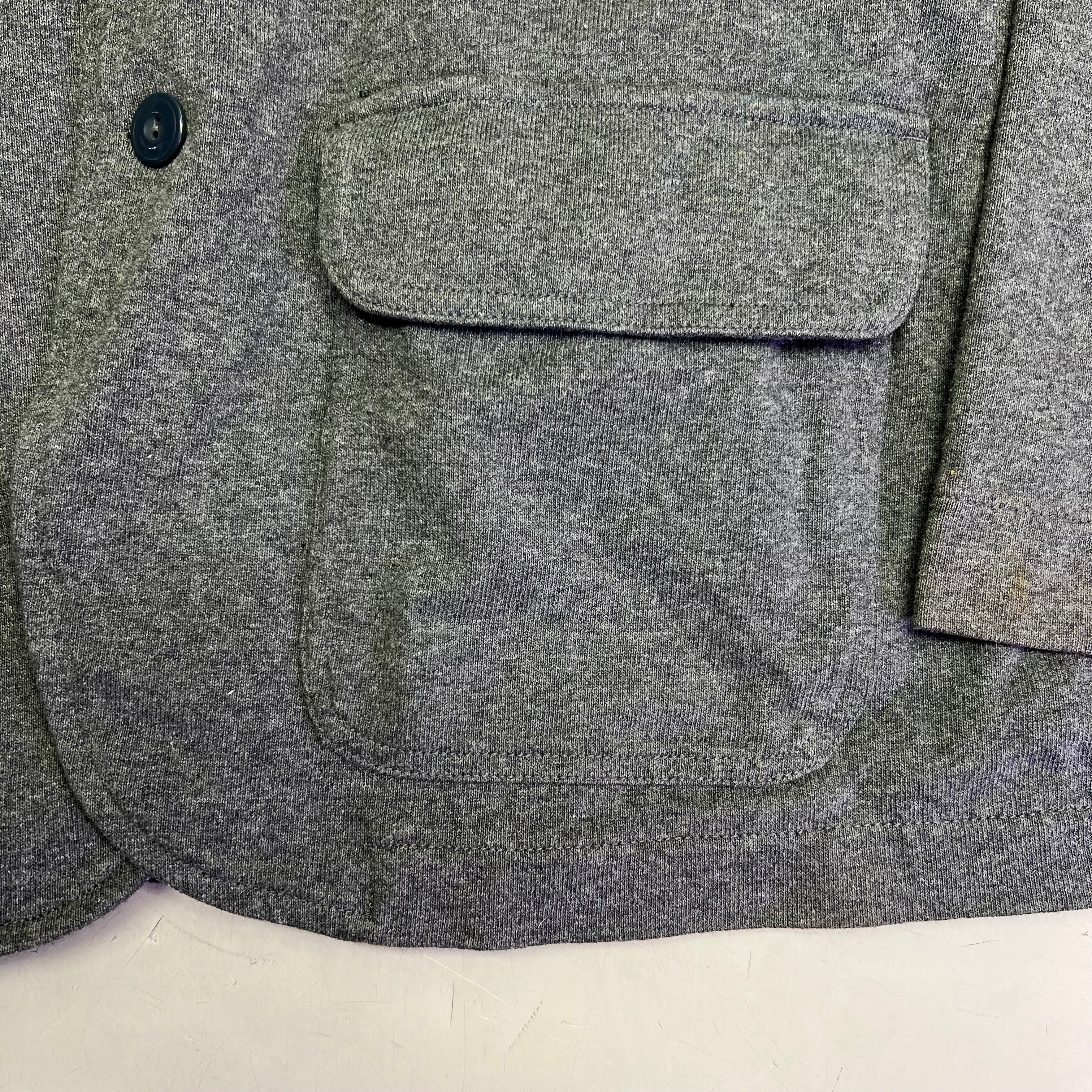 LANDS END CANVAS Jacket 100% Cotton Diamond Stitch Shoulder Men's Sz XL Grey