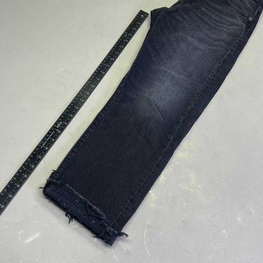 R13 Relaxed Distressed Boyfriend Jeans Made In Italy Women's Sz 24 Jake Black