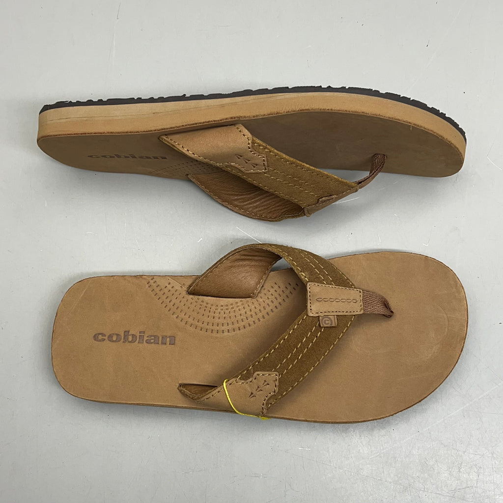 COBIAN Lazo Premium Leather Sandals Men's Sz 9 EU 41.5 Tan LZO-24-230-9