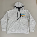 LONEROCK Helen Georgia Tie Hoodie Sz L White/Grey