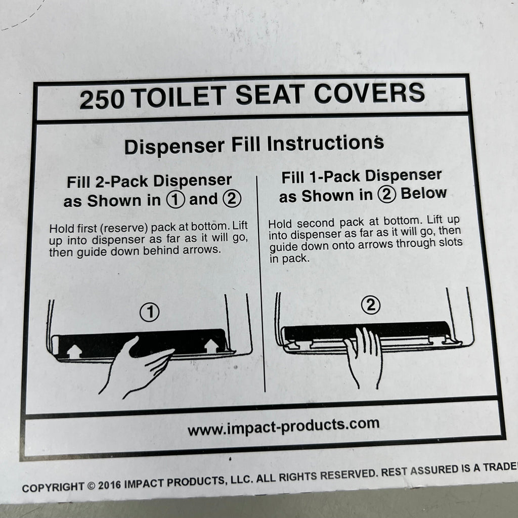 IMPACT EARTH (10 Pack) Toilet Seat Cover 250 toilet seat covers White 25121973
