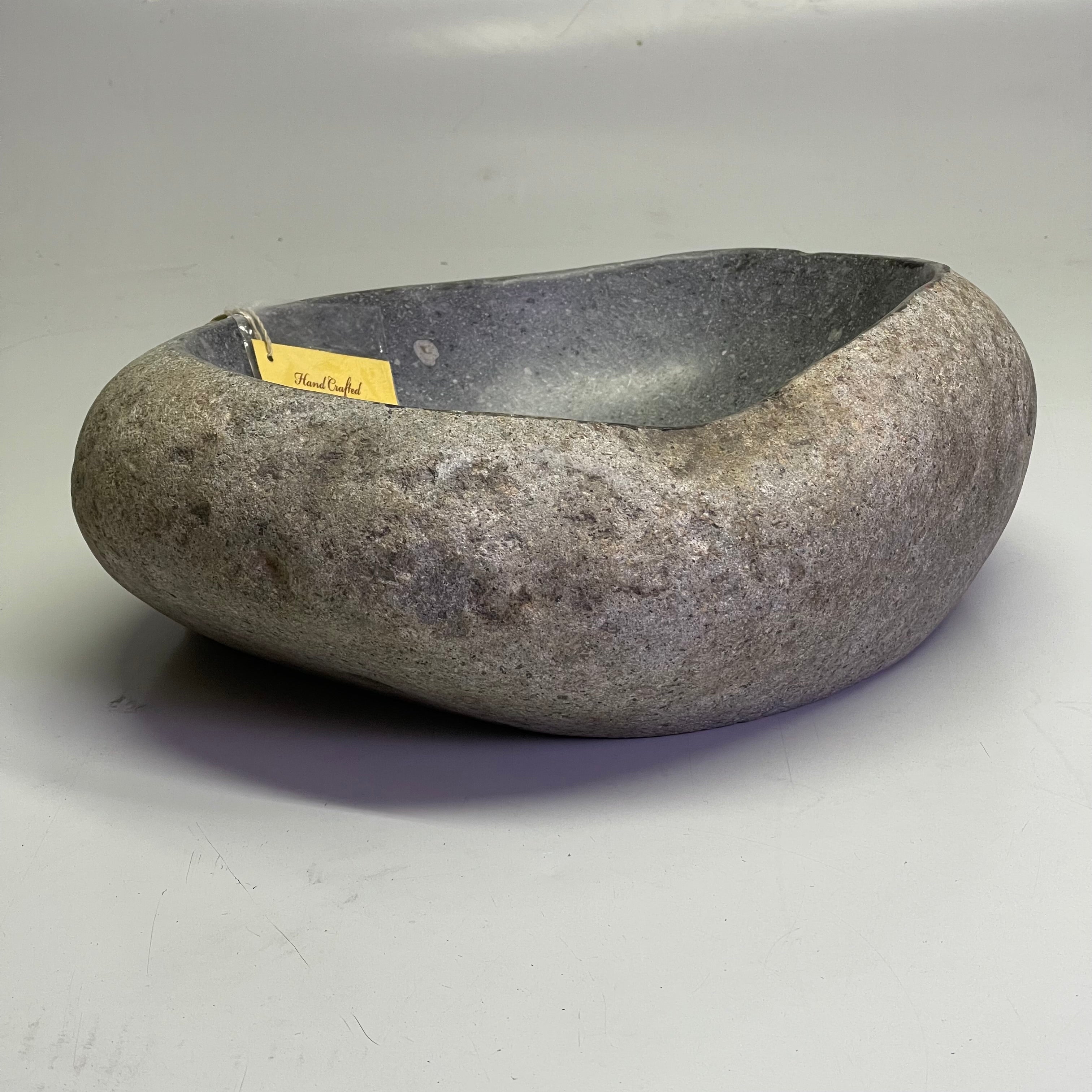 HABINI River Stone Bowl 15"x11.5"x5" Grey