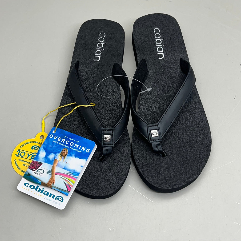 COBIAN Skinny Bounce Comfortable Synthetic Strap Women's Sz 7 Black SKI25-001-07