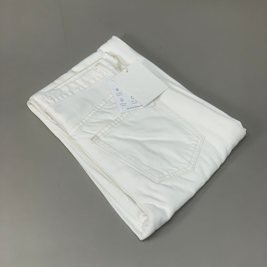 ETICA Tyler High Waist Straight Leg Ankle jeans Vintage White Size 26 EW180114A