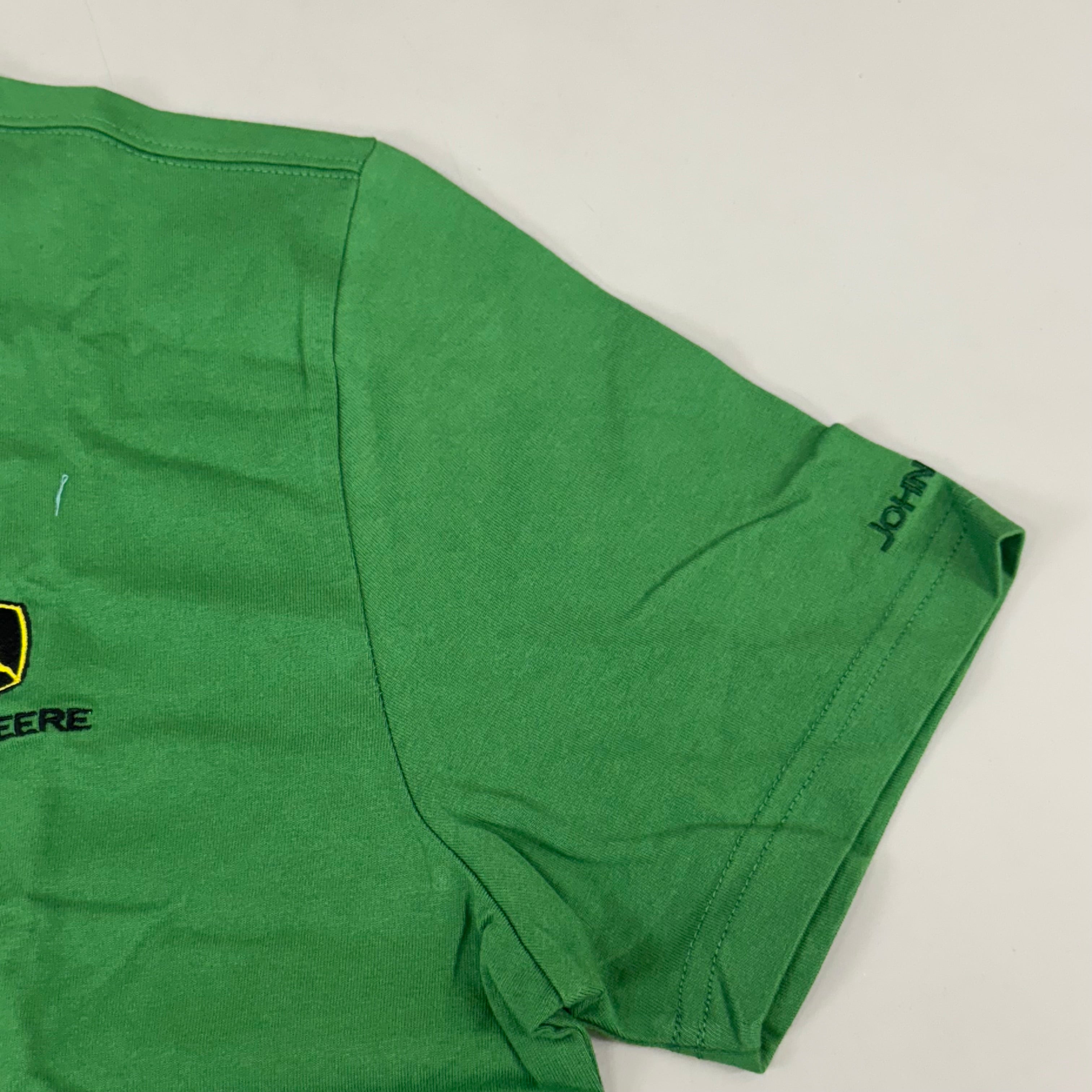 JOHN DEERE Embroidered Logo Short Sleeve Tee Shirt Men's Sz M Green 1896842
