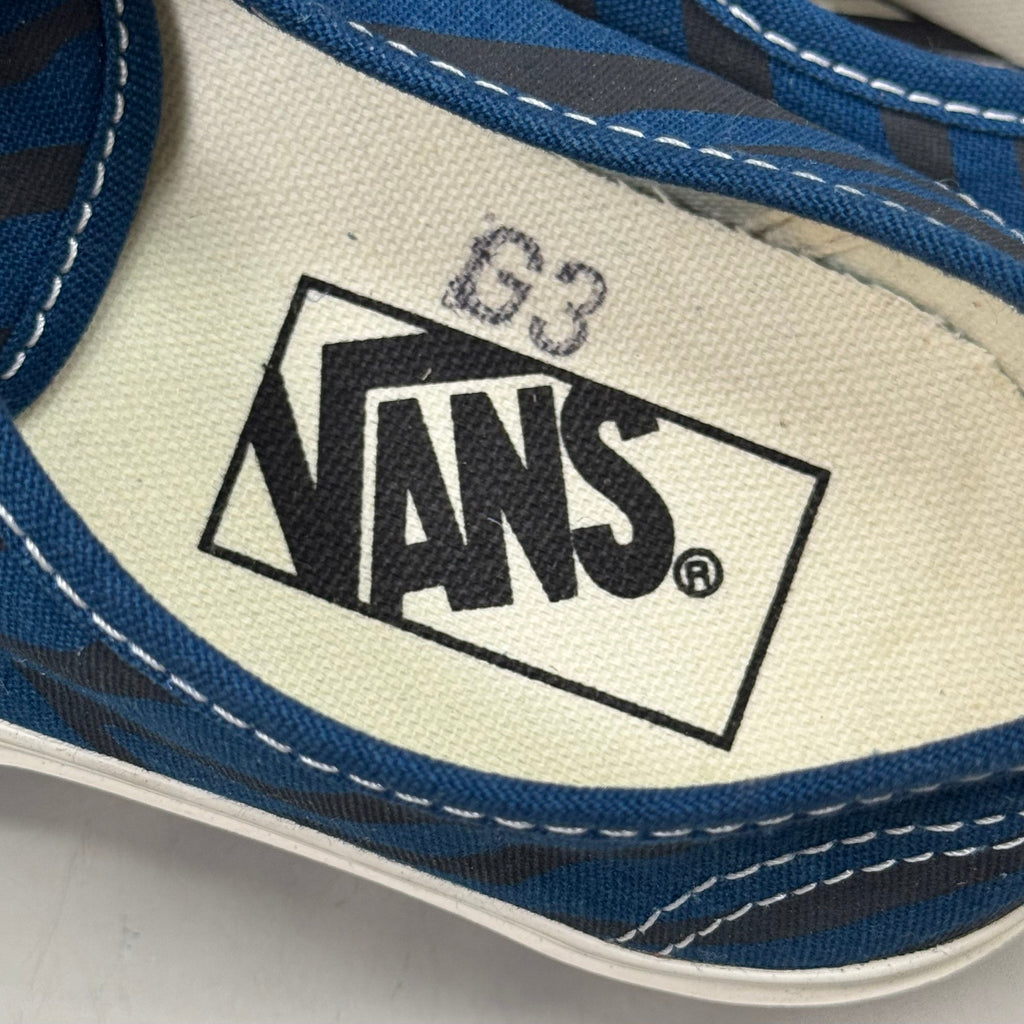 VANS Animal Classic Zebra Slip-On Sneakers Women's Sz 5.5 Men's 4.0 Blue/Black