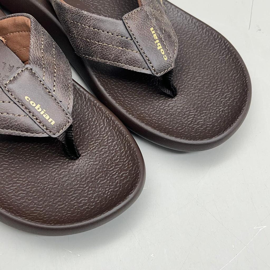 COBIAN Kandui Synthetic Leather Strap Men's Sz 12, EU 45 Chocolate KAN25-2011-12