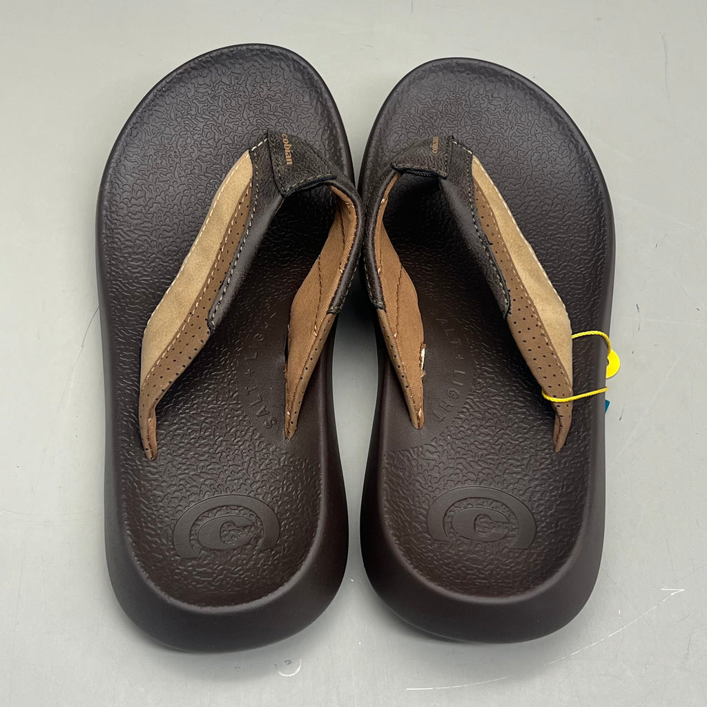 COBIAN Compass Synthetic Leather Strap Sandals Men's Sz 11, EU 44 Chocolate COM25-201-11
