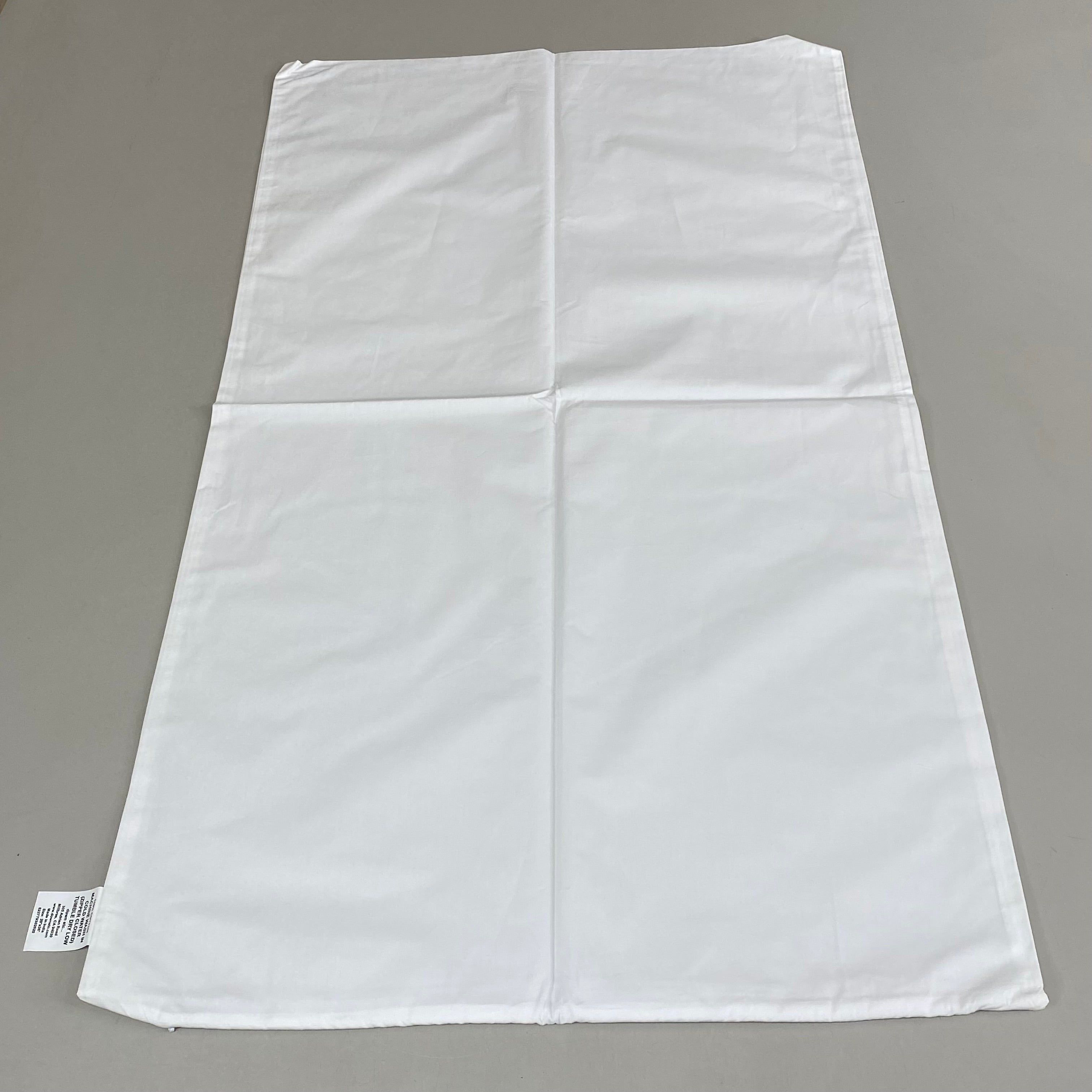 OWN ETC Zipper Closer Pillow Protector 20" W X 36" L  White