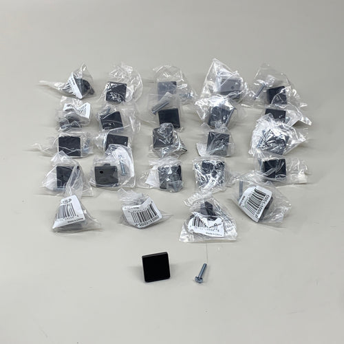 BERENSON (25 PACK) Contemporary Advantage One Square Knob Matte Black 0951-1055-P