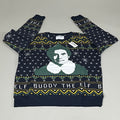 OLD NAVY Men's Christmas Holiday Buddy the Elf Crewneck Sweatshirt Sz L Navy/Green 572579-00-1