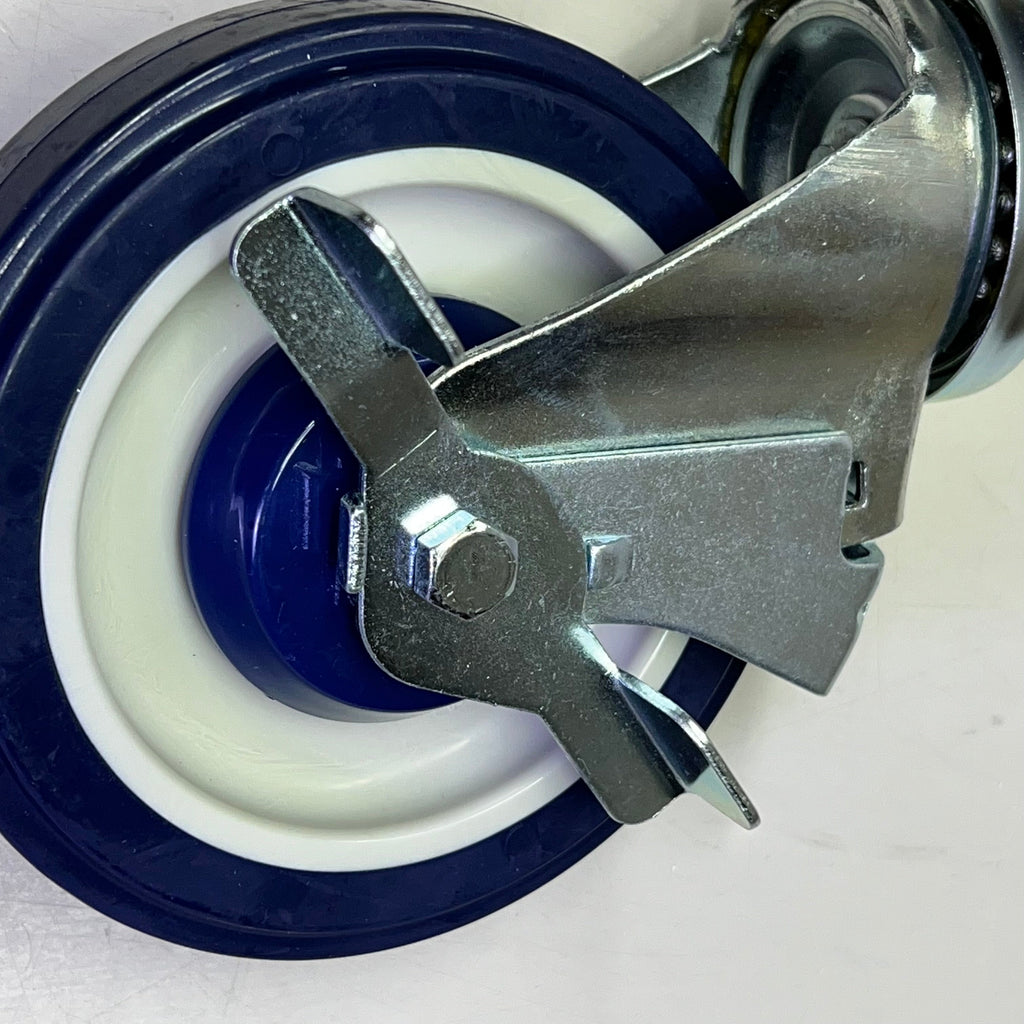 FOCUS (SET OF 4) Swivel Stem Caster W/ Brake Wheels 5" 250lb Load Cap FSCAST5B