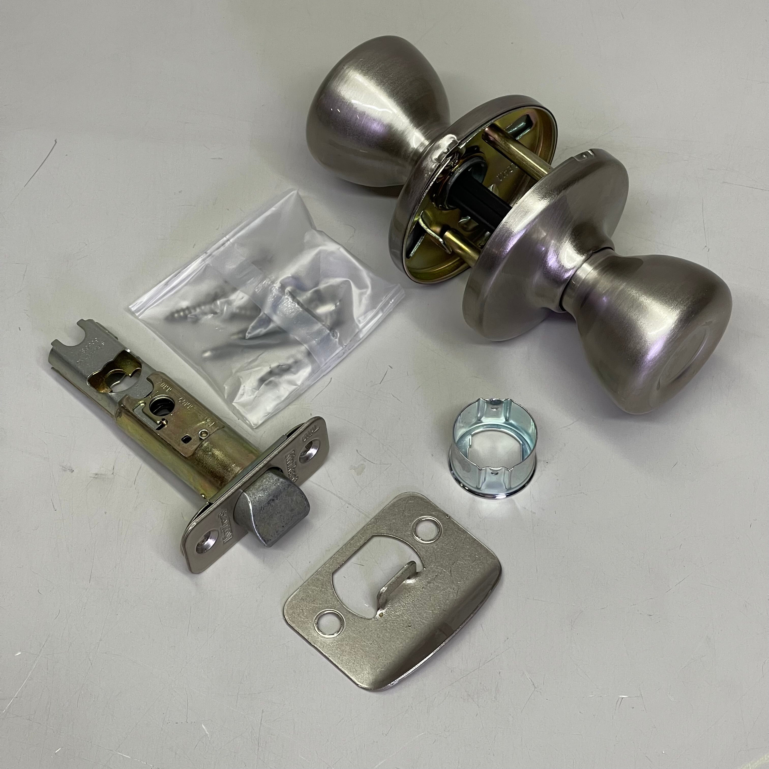 KWIKSET Hall & Closet Tylo Passage Door Knob Satin Nickel 92001-508