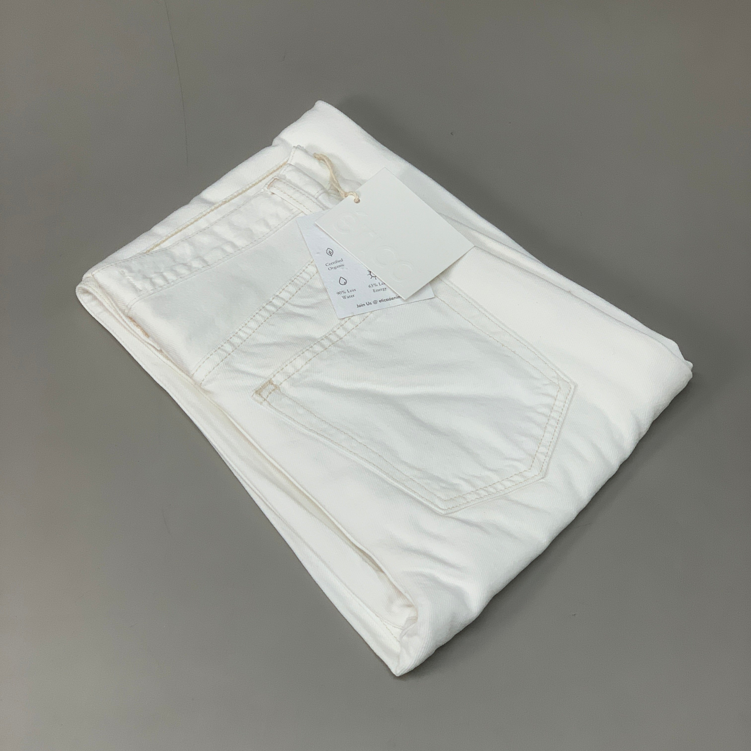 ETICA Tyler High Waist Straight Leg Ankle jeans Vintage White Size 25 EW180114A
