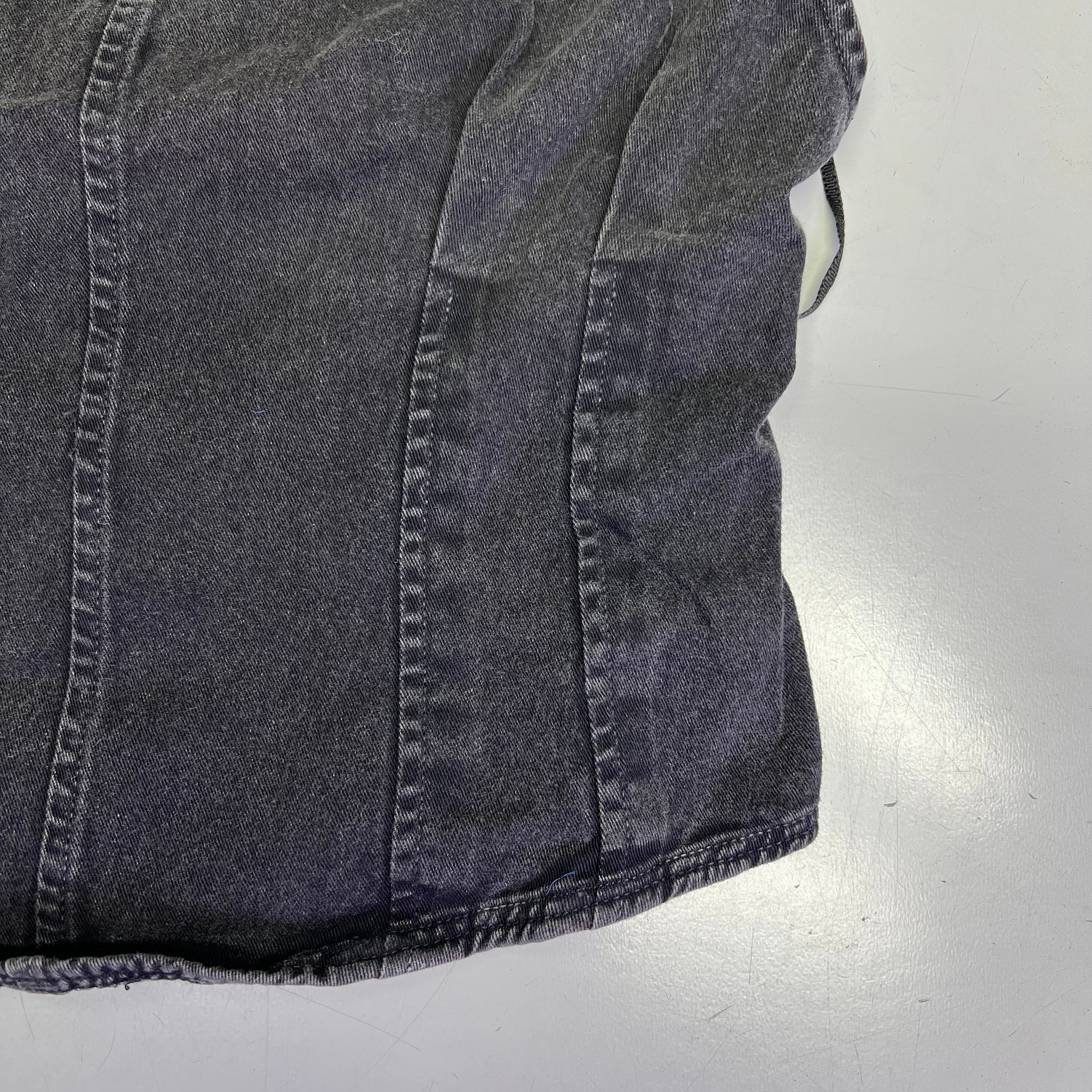 FREE PEOPLE 100% Cotton Louie Indigo Top Women's Sz XS Black 98546724