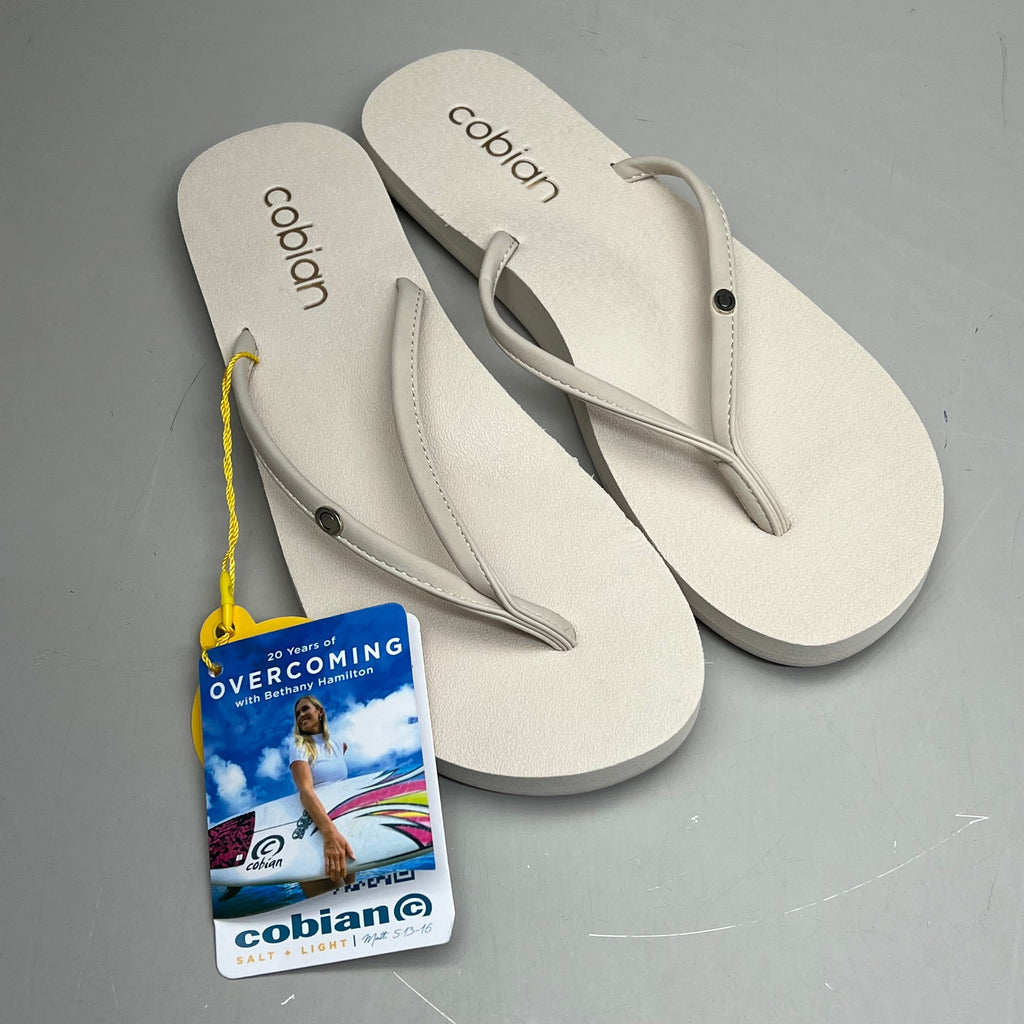 COBIAN Nia's Bounce Synthetic Leather Sandals Women's Sz 10, EU 41 Cream NIA25-110-10