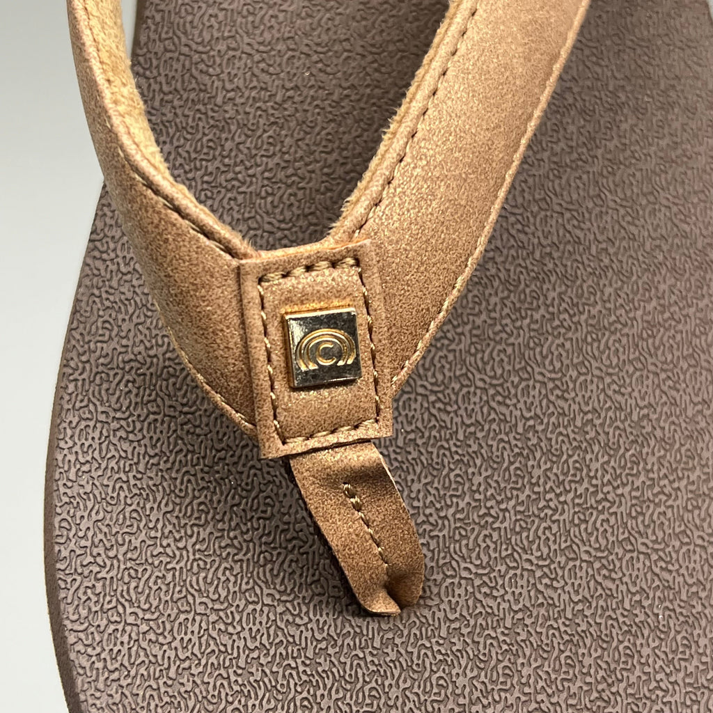 COBIAN Skinny Bounce Comfortable Synthetic Strap Women's Sz 6 Tan SKI25-230-06