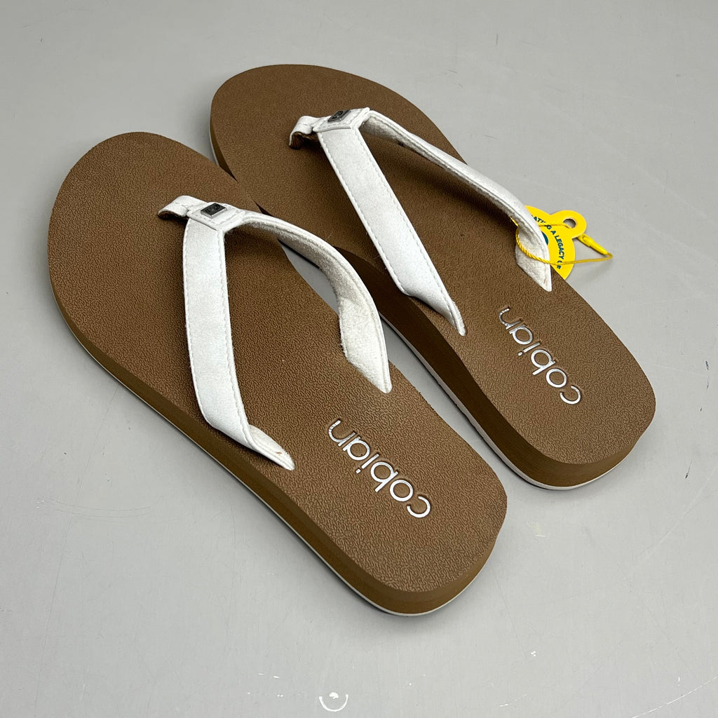 COBIAN Skinny Bounce Comfortable Synthetic Strap Women's Sz 8 White SKI25-110-08